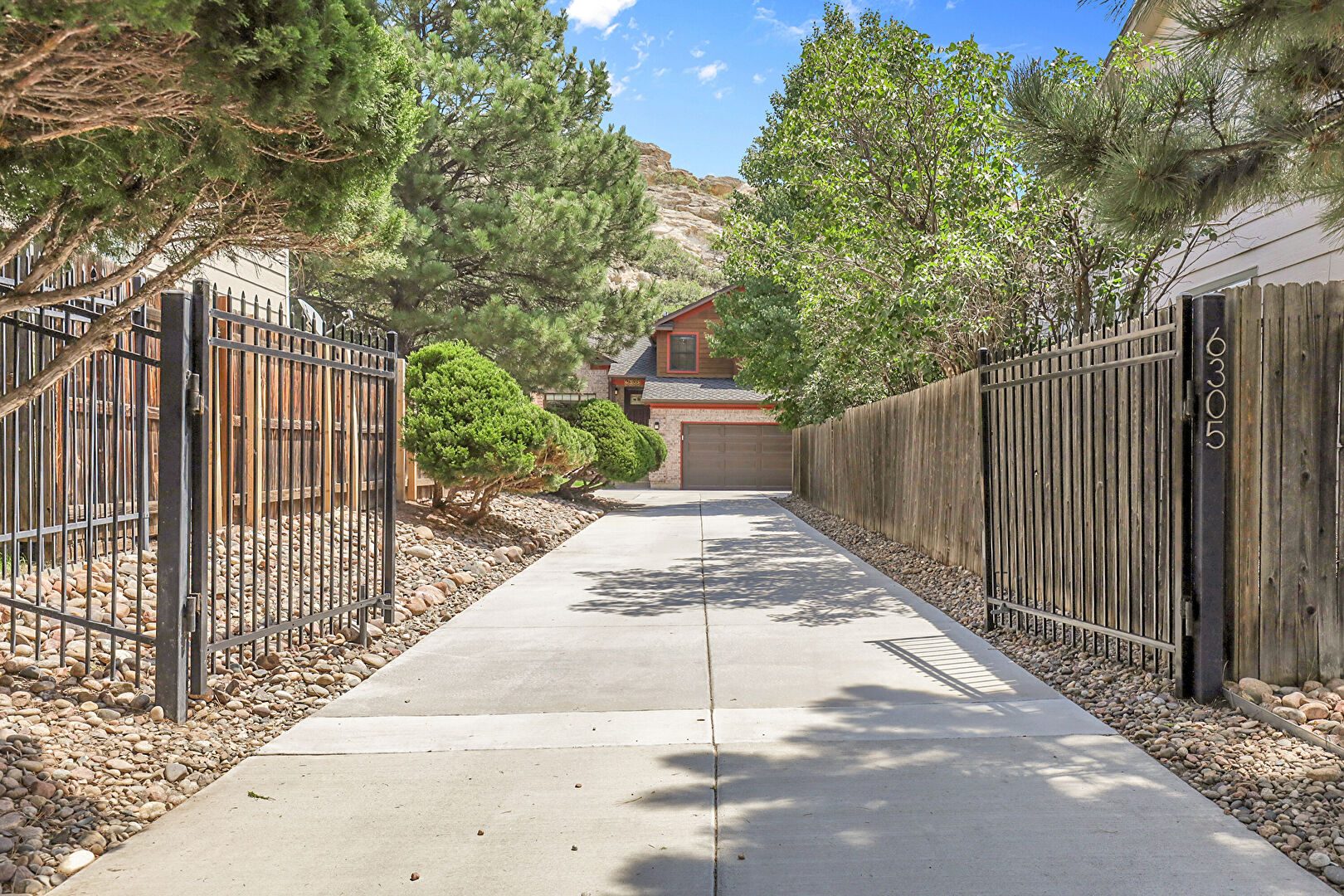 Gate at 6305 Crested Butte Circle, Colorado Springs, CO 80919, listed by Annie Collins