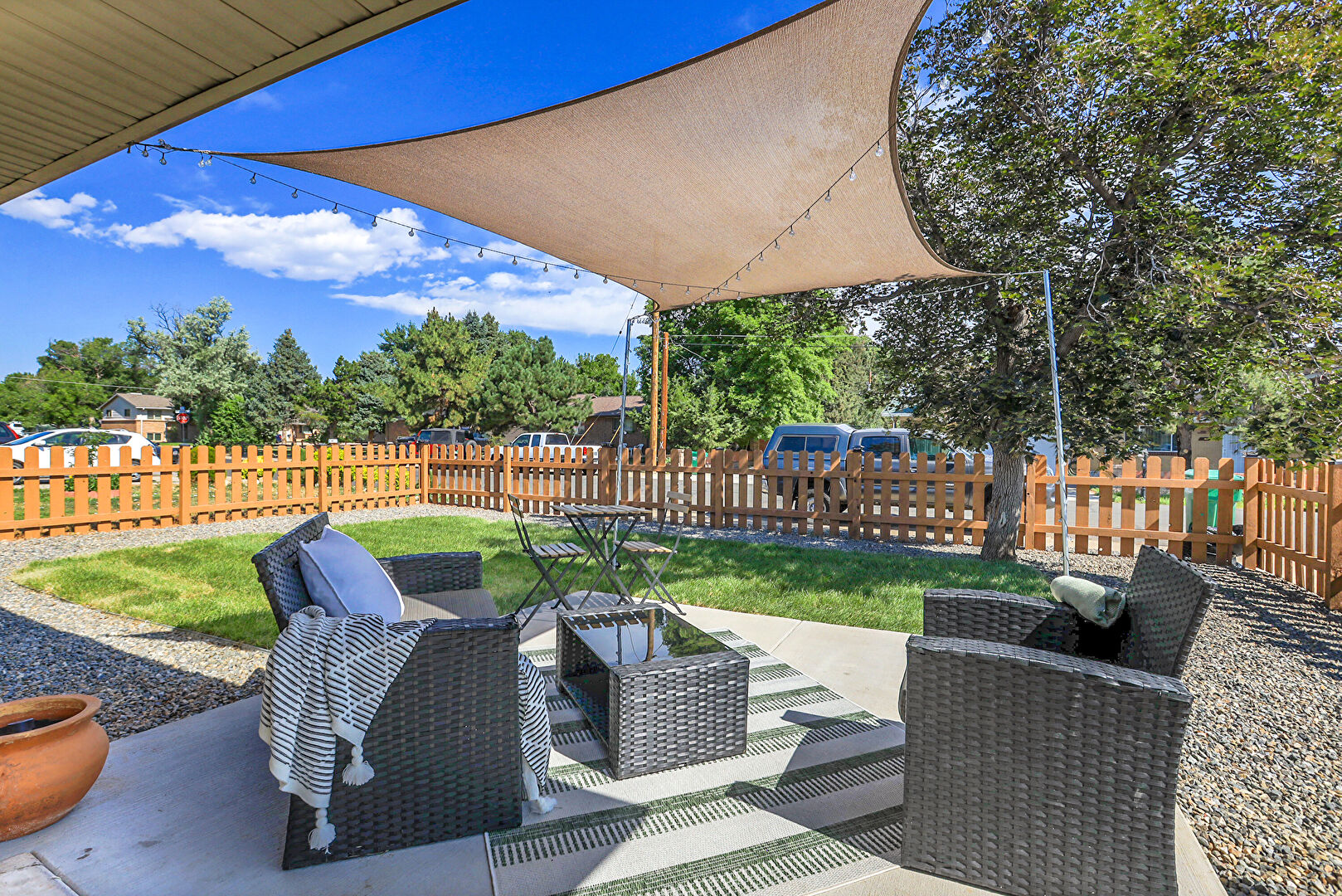 Patio at 9340 West 45th Avenue, Wheat Ridge, CO 80033, listed by Larina McClain
