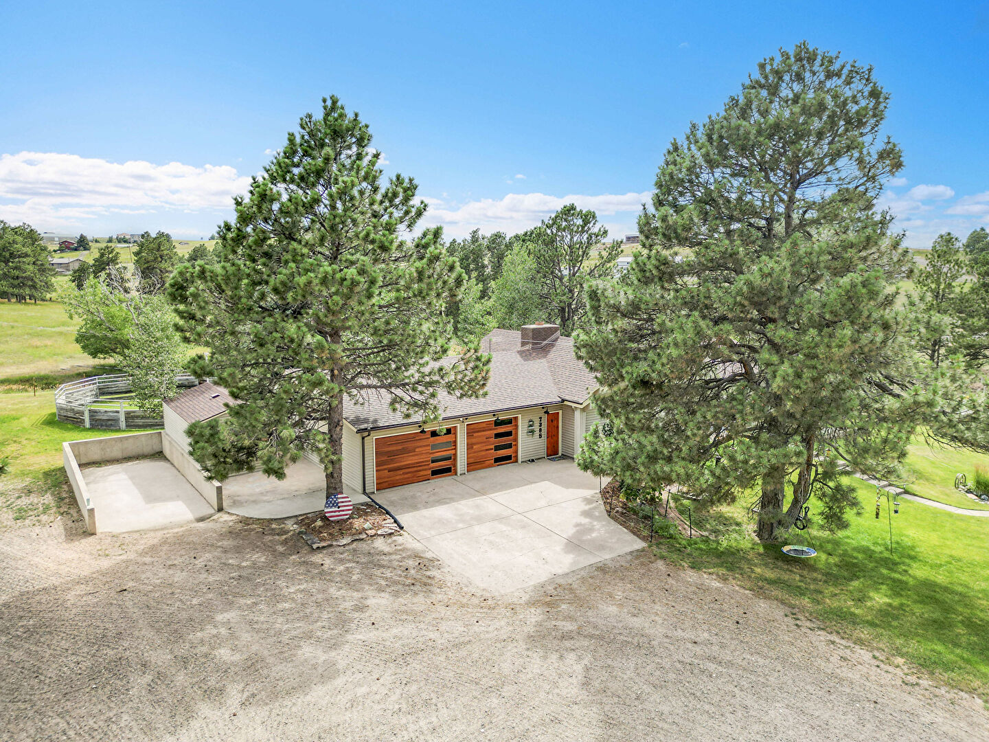Front at 7385 Pine Crest Drive, Kiowa, CO 80117, listed by Brad Schroeder