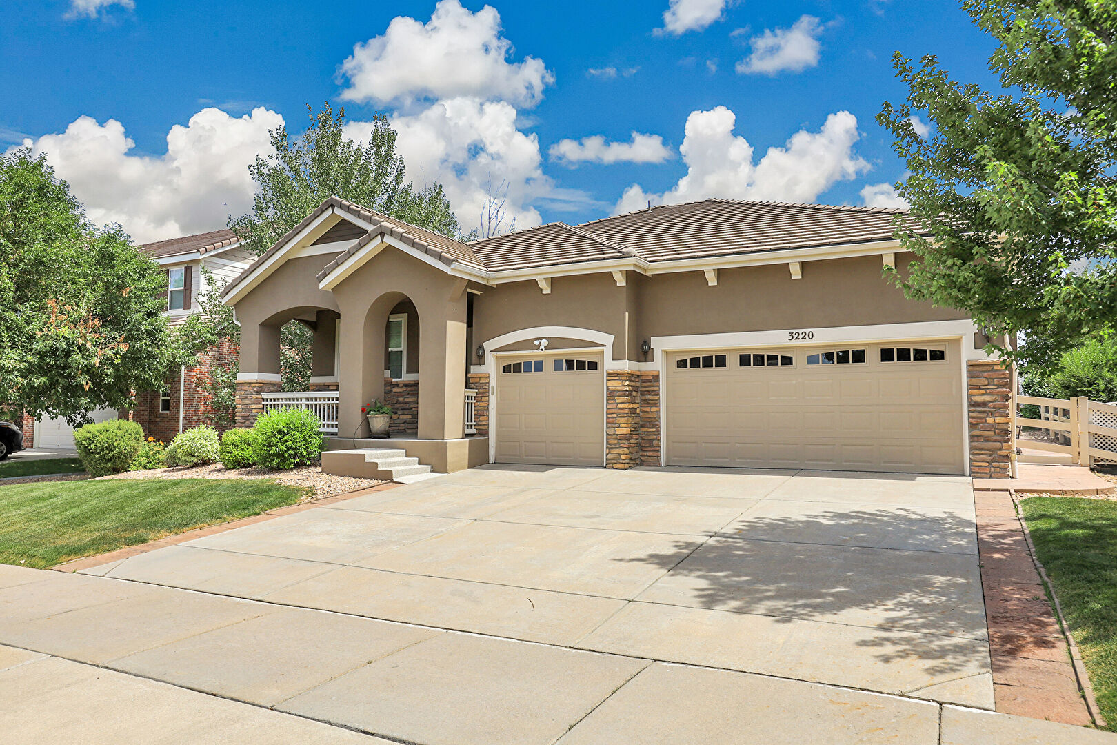 Front at 3220 South Nepal Way, Aurora, CO 80013, listed by Tatyana Sturm