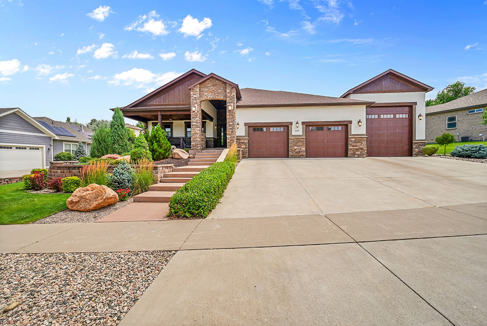 Front at 608 Riverside Court, Greeley, CO 80634, listed by Randy Moser