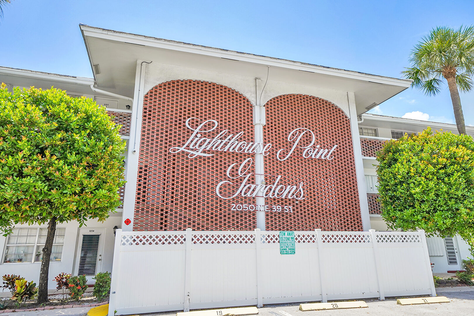 Front at 2050 Northeast 39th Street, E306, Lighthouse Point, FL 33064, listed by Janet Denti