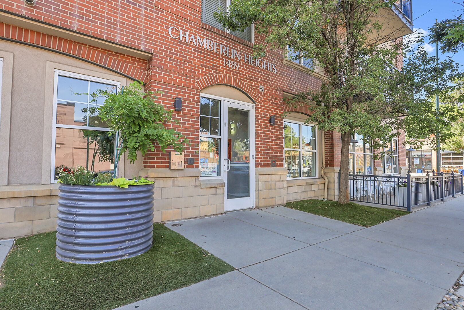 Exterior Entry at 1489 Steele Street, 104, Denver, CO 80206, listed by Russ Porter