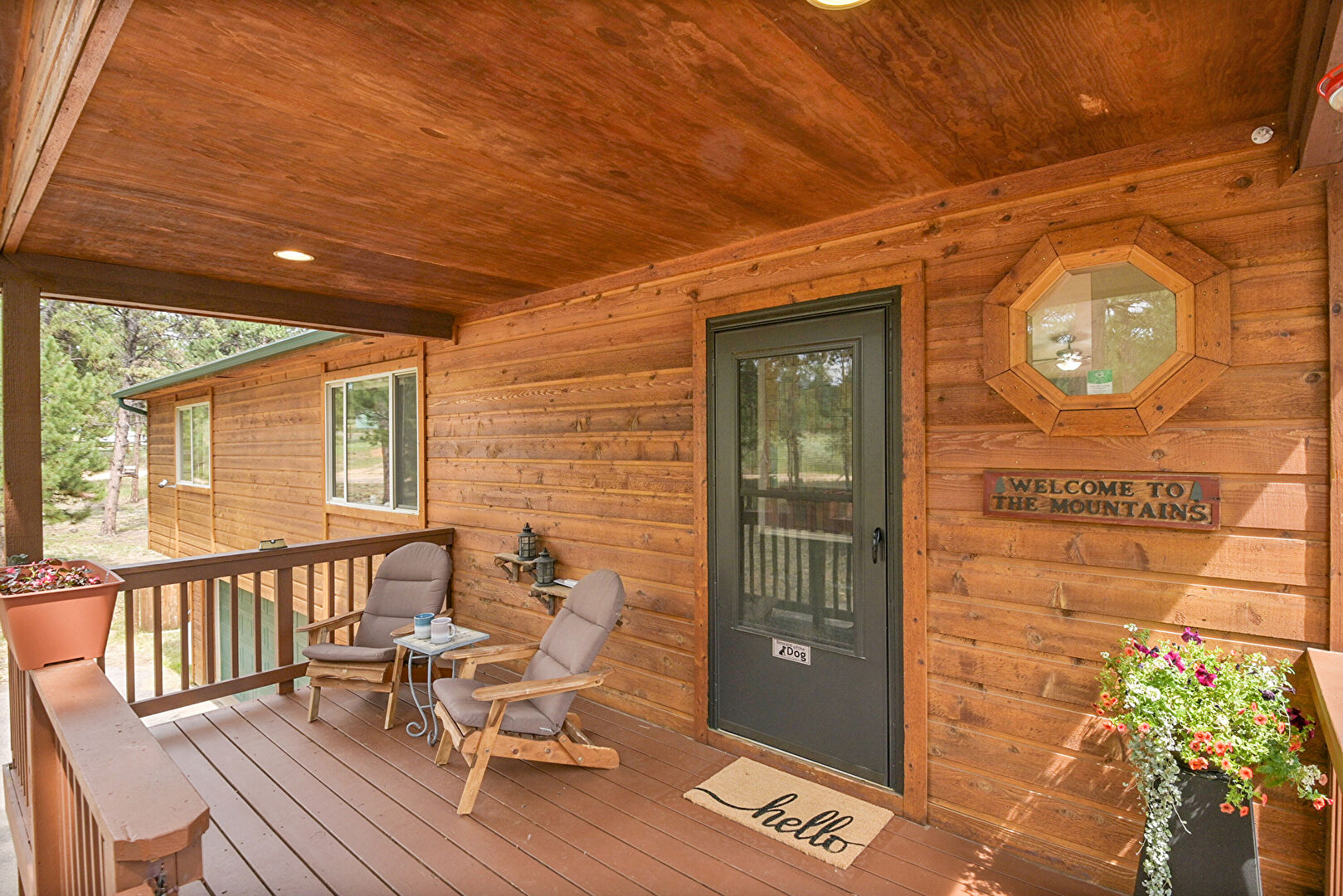 Exterior Entry at 680 Gunsmoke Drive, Bailey, CO 80421, listed by Kelly Dolph, MLS ID: 7132212