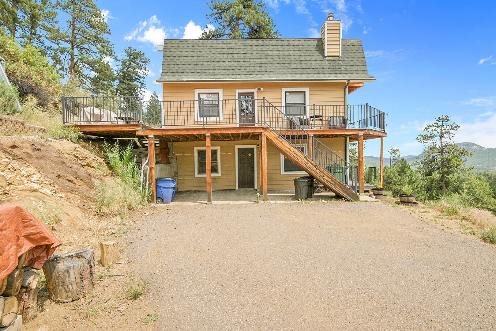 Front at 277 Mary Beth Rd, Evergreen, CO 80439, listed by Katie Metzger