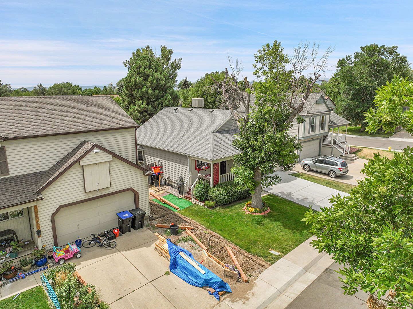 Aerial View at 5784 W. 61st Place, arvada, CO 80003, listed by Valerie Skorka Westmark