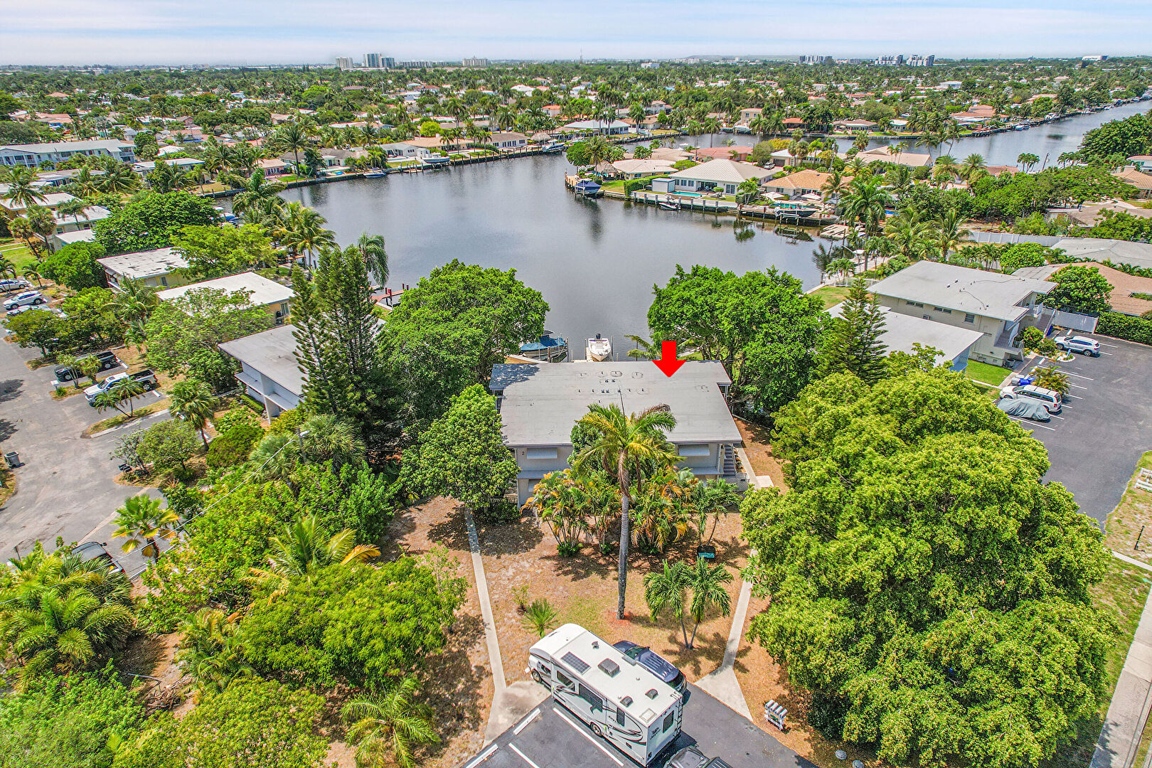 Aerial View at 1411 Southeast 9th Avenue, 3, Pompano Beach, FL 33060, listed by Rachael Barach