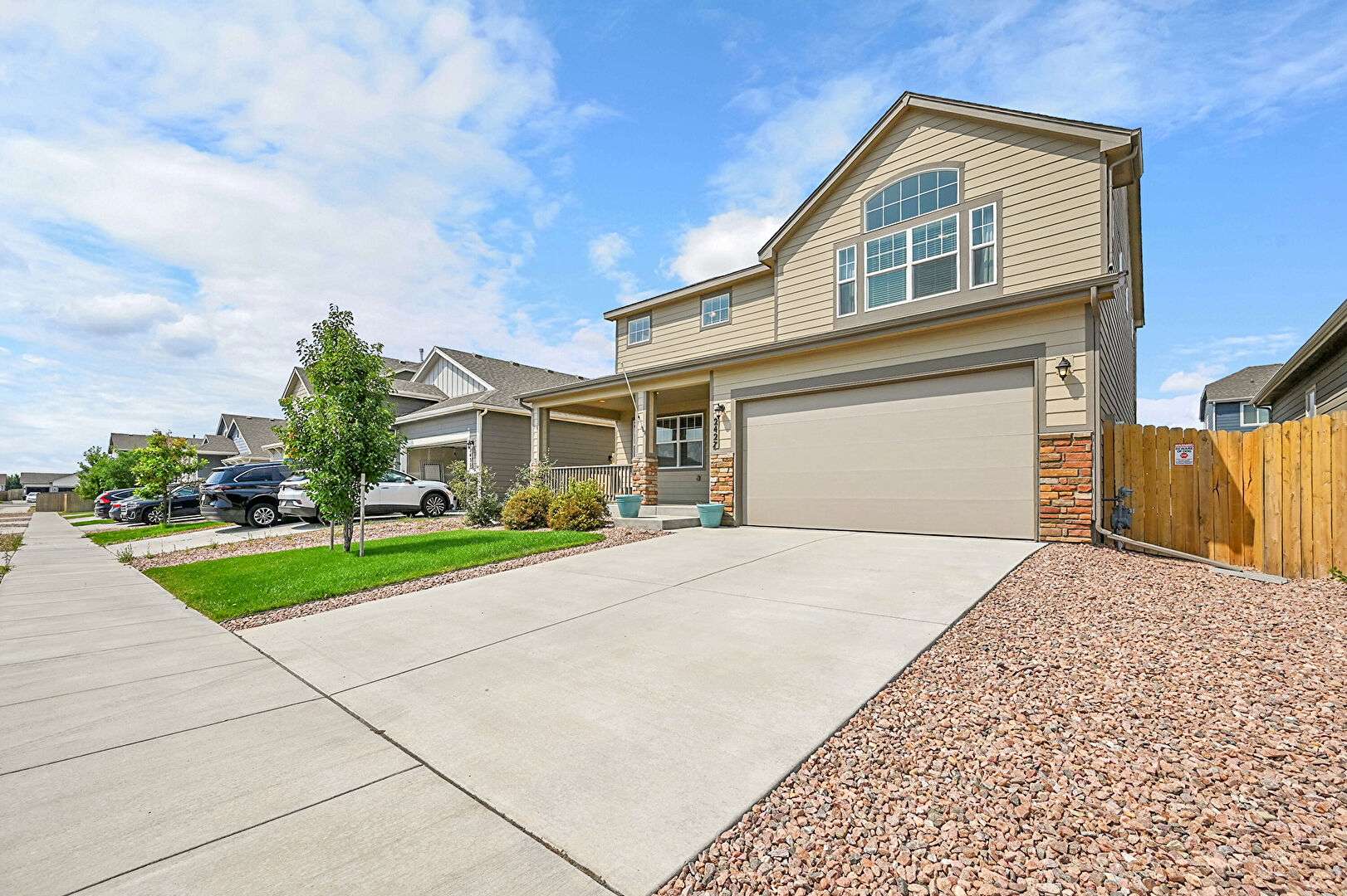 Front at 2427 Tempest Drive, Colorado Springs, CO 80939, listed by Taylor Haas