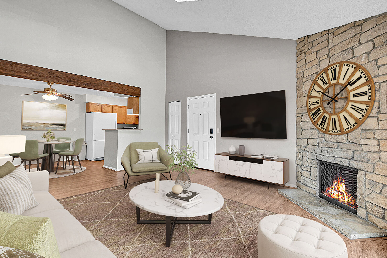 Living Room at 3325 South Ammons Street, #4-206, Lakewood, CO 80227, listed by Rick Erickson