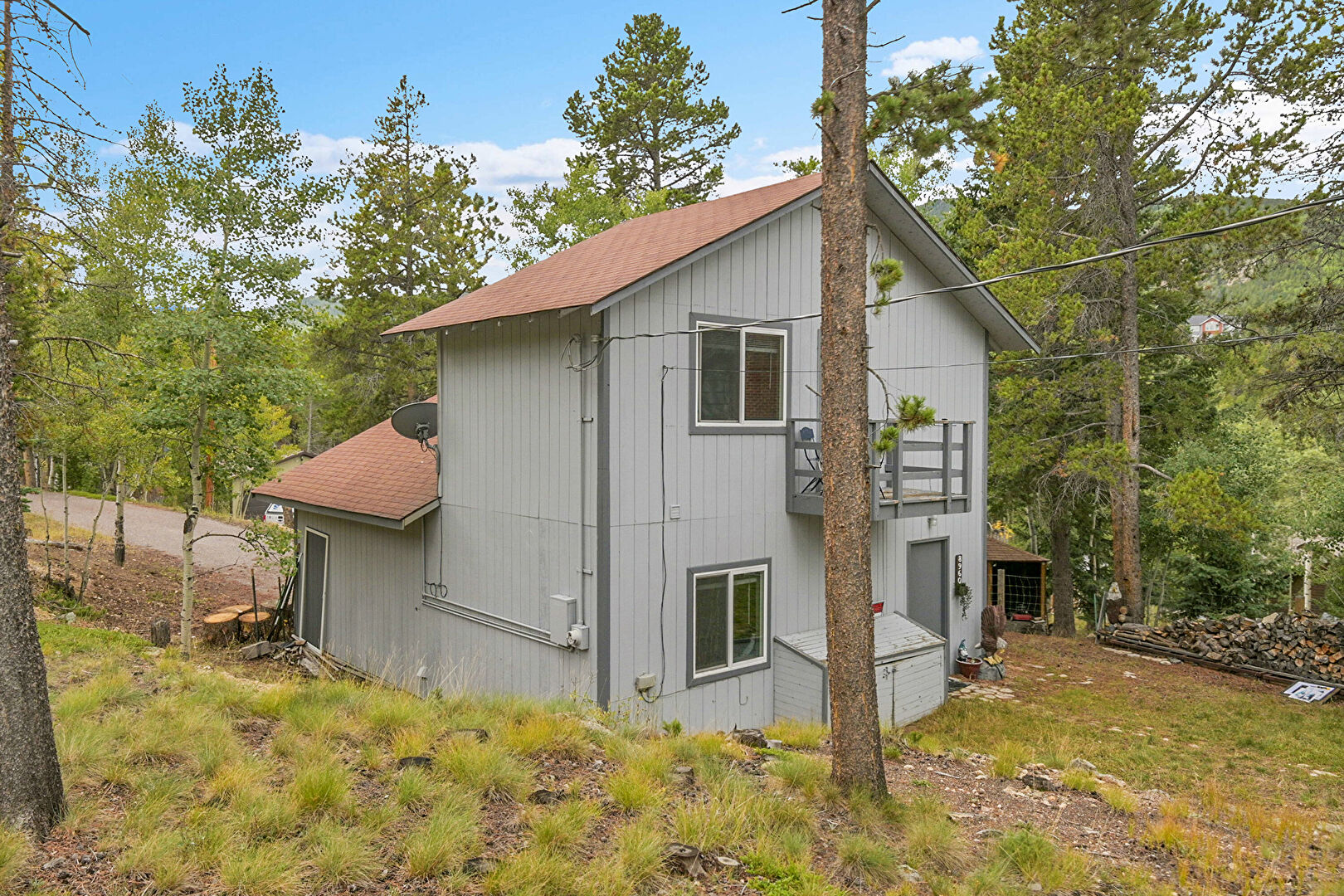 Front at 8960 South Rex Lane ADU, ADU, Conifer, CO 80433, listed by Sandra Bosworth