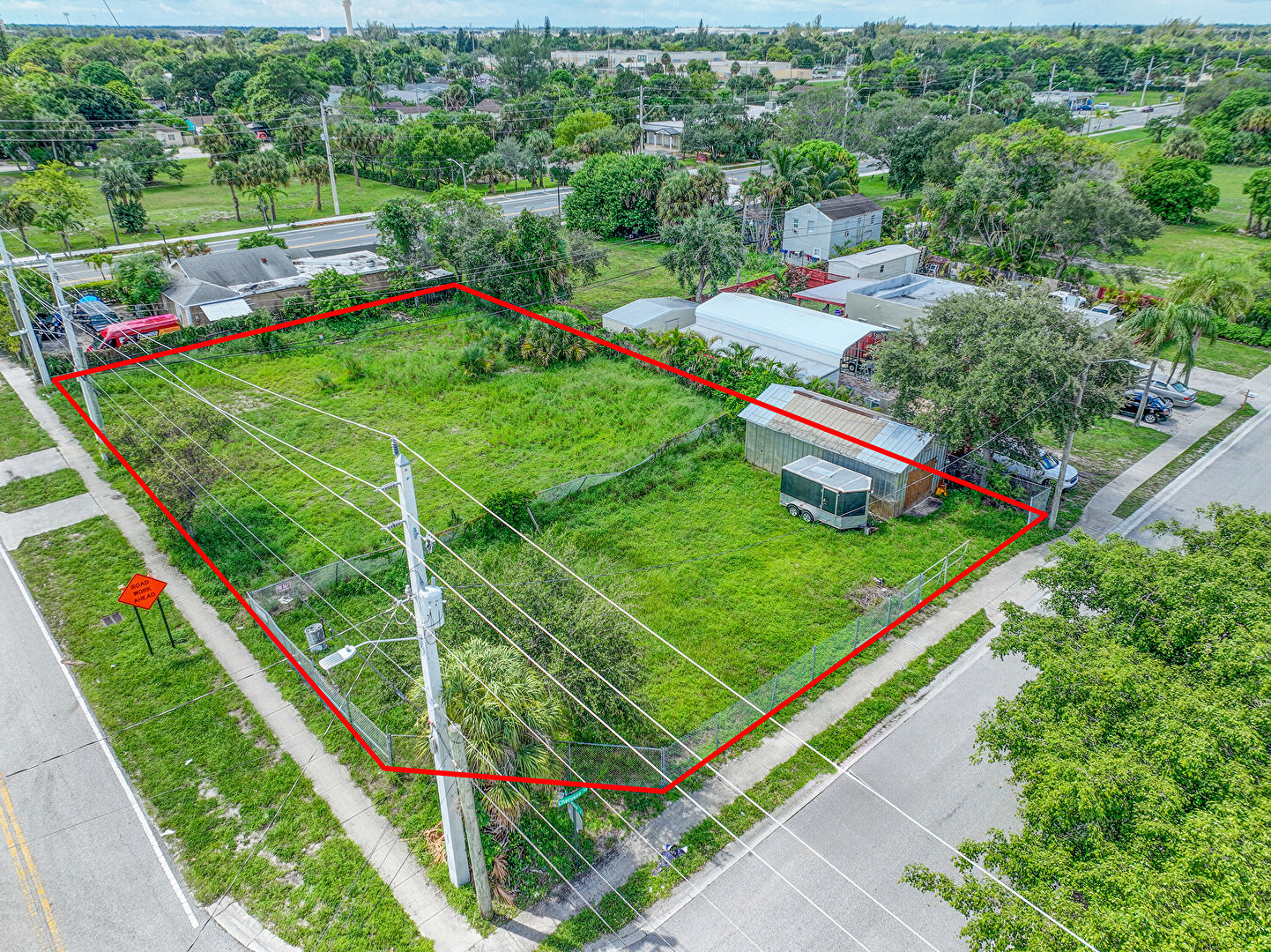 Aerial View at 1305 Suwanee Drive, West Palm Beach, FL 33409, listed by Shermaine Keise, MLS ID: A11879532