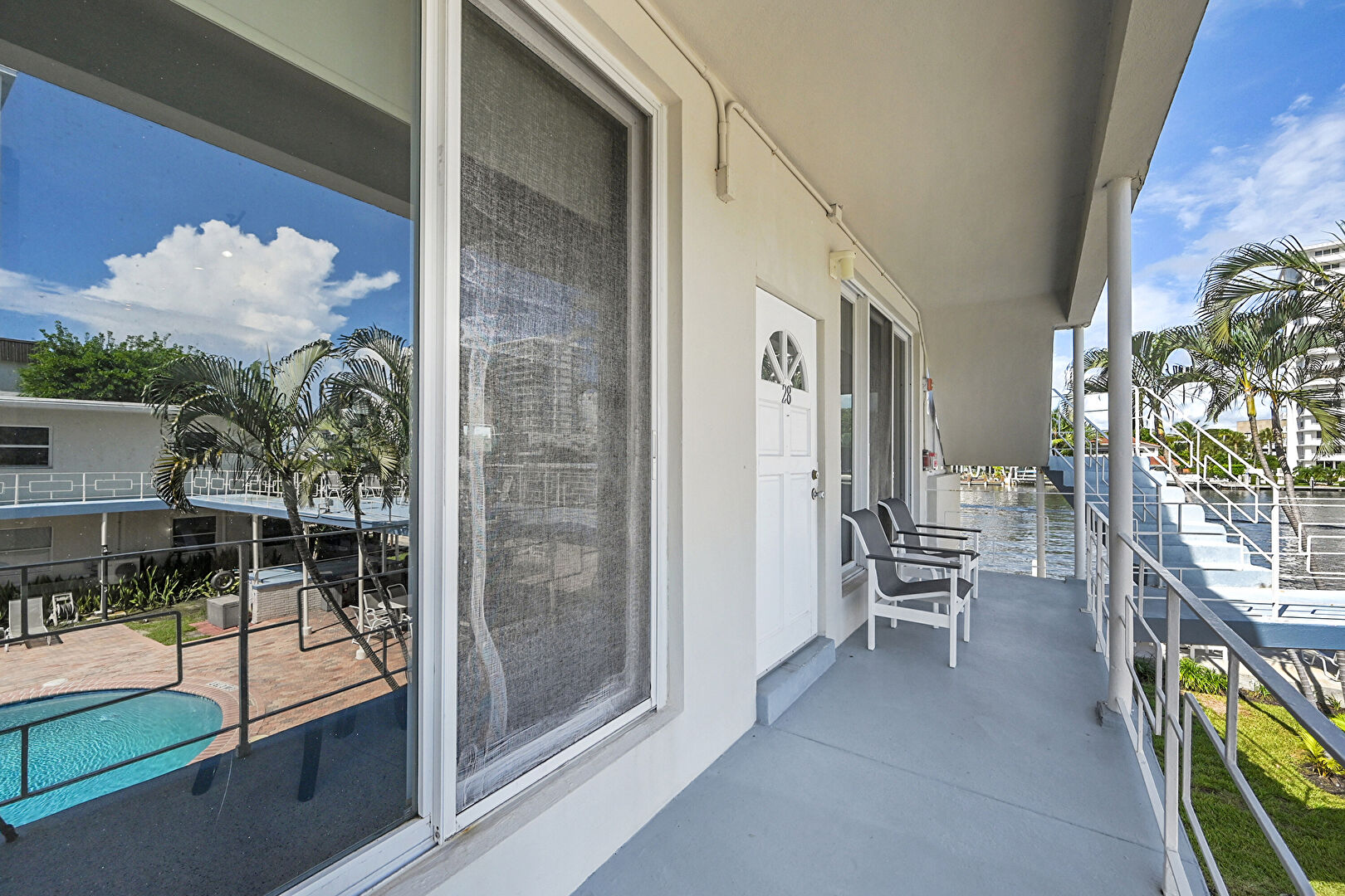 Entry at 741 Bayshore Drive, Unit 28, Fort Lauderdale, FL 33304, listed by Deniz Doolin