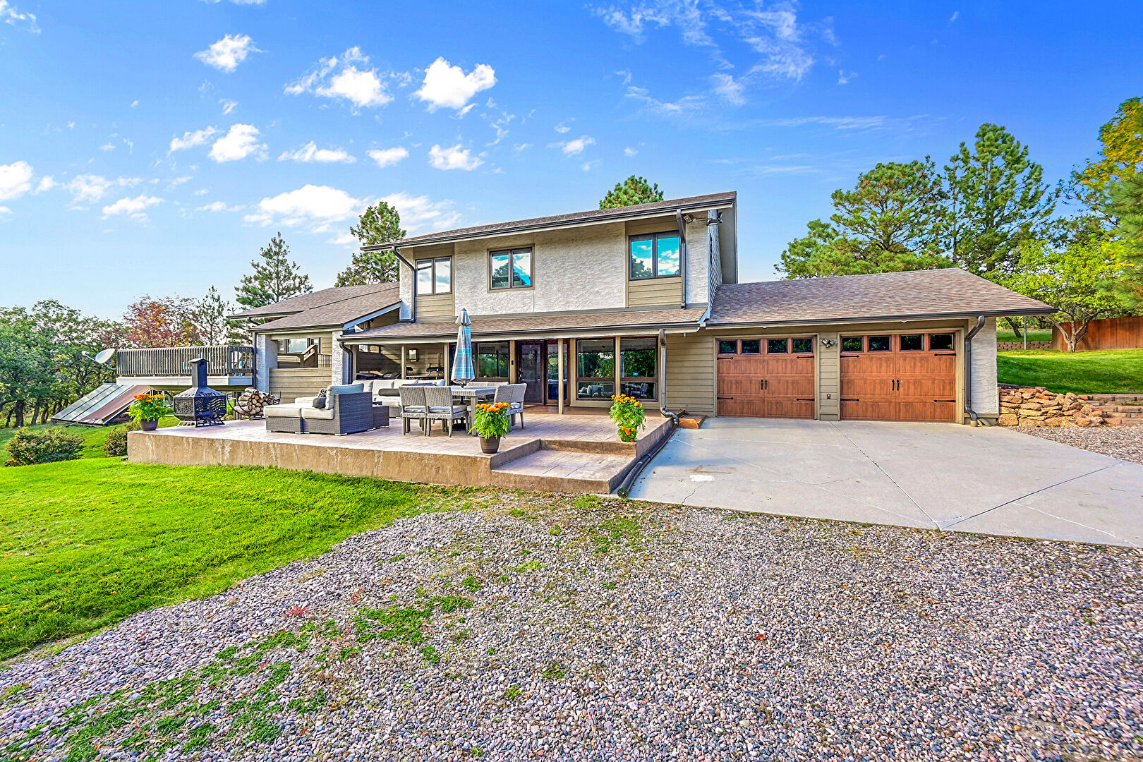 Back at 3495 West Dawson Road, Sedalia, CO 80135, listed by Jeni VanOrnum