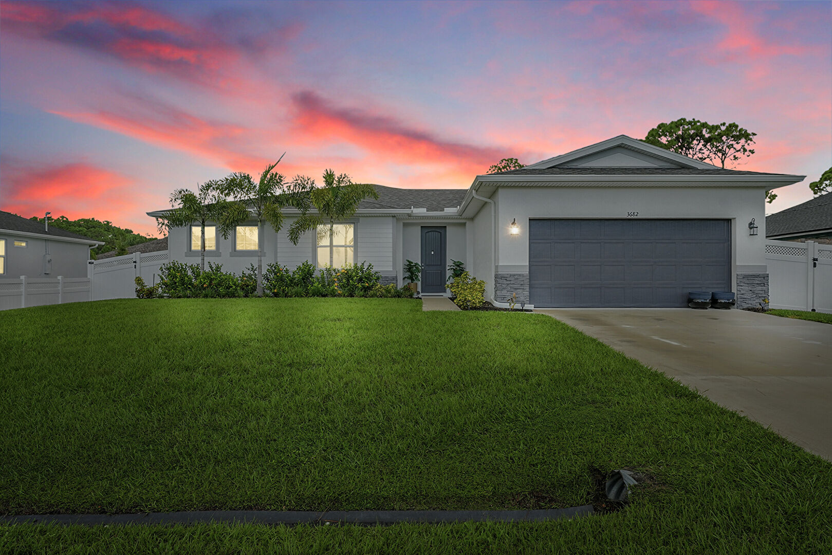 Front at 3682 Southwest Margela Street, Port St. Lucie, FL 34953, listed by Jason M Coley