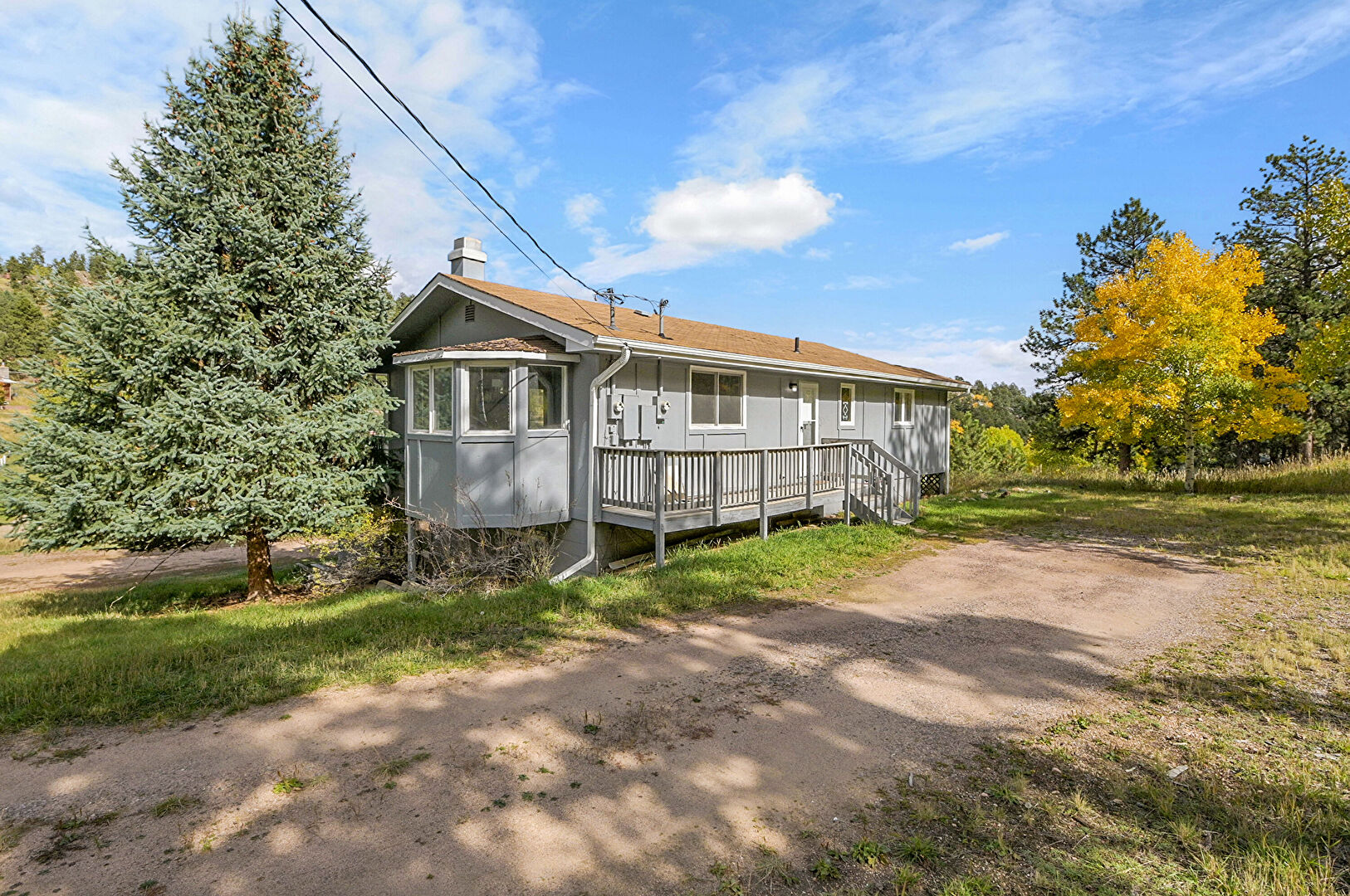 Front at 836 Sleepy Hollow Drive, Lower Unit, Bailey, CO 80421, listed by Sandra Bosworth