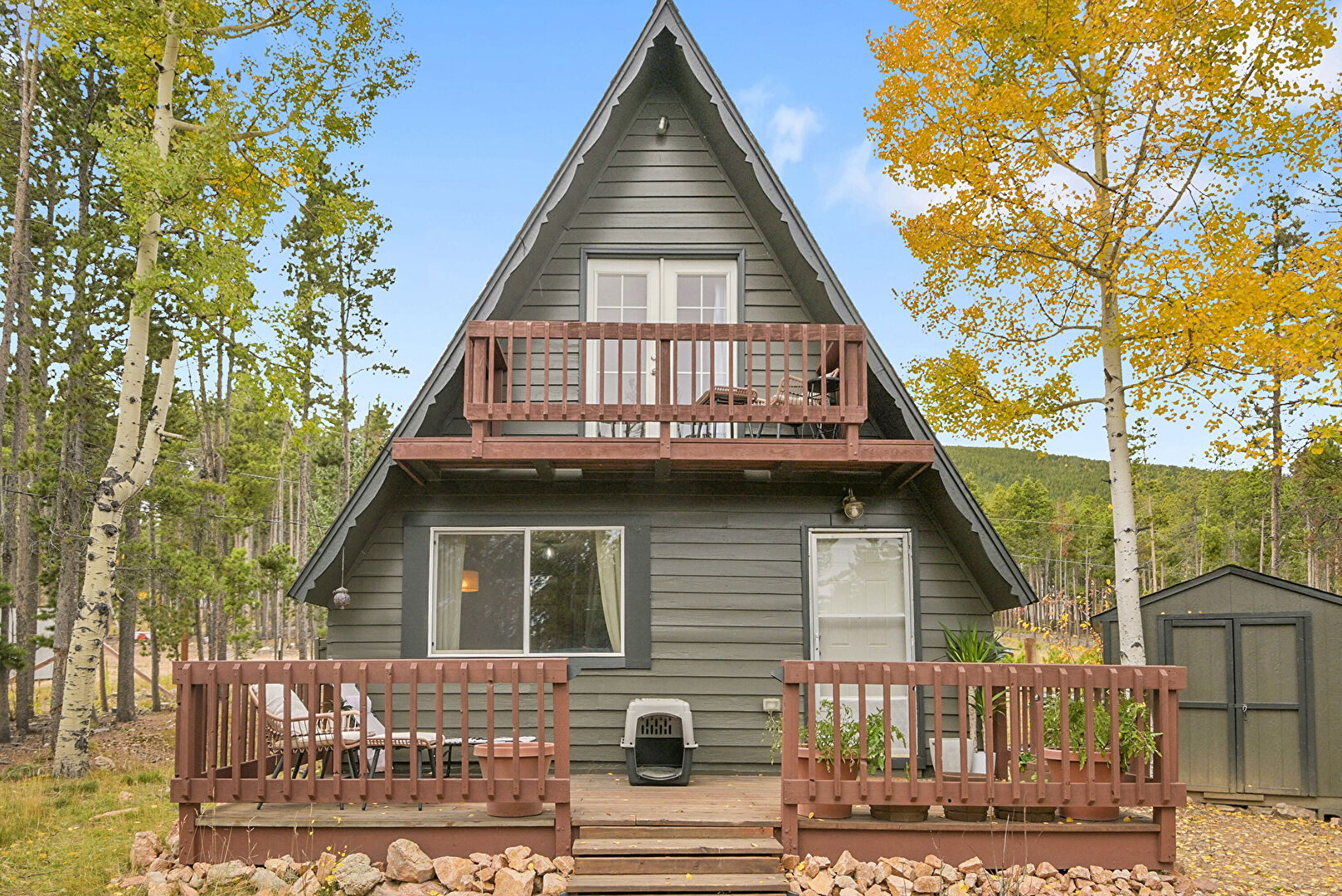 Back at 130 Deer Road, Evergreen, CO 80439, listed by Sandra Bosworth