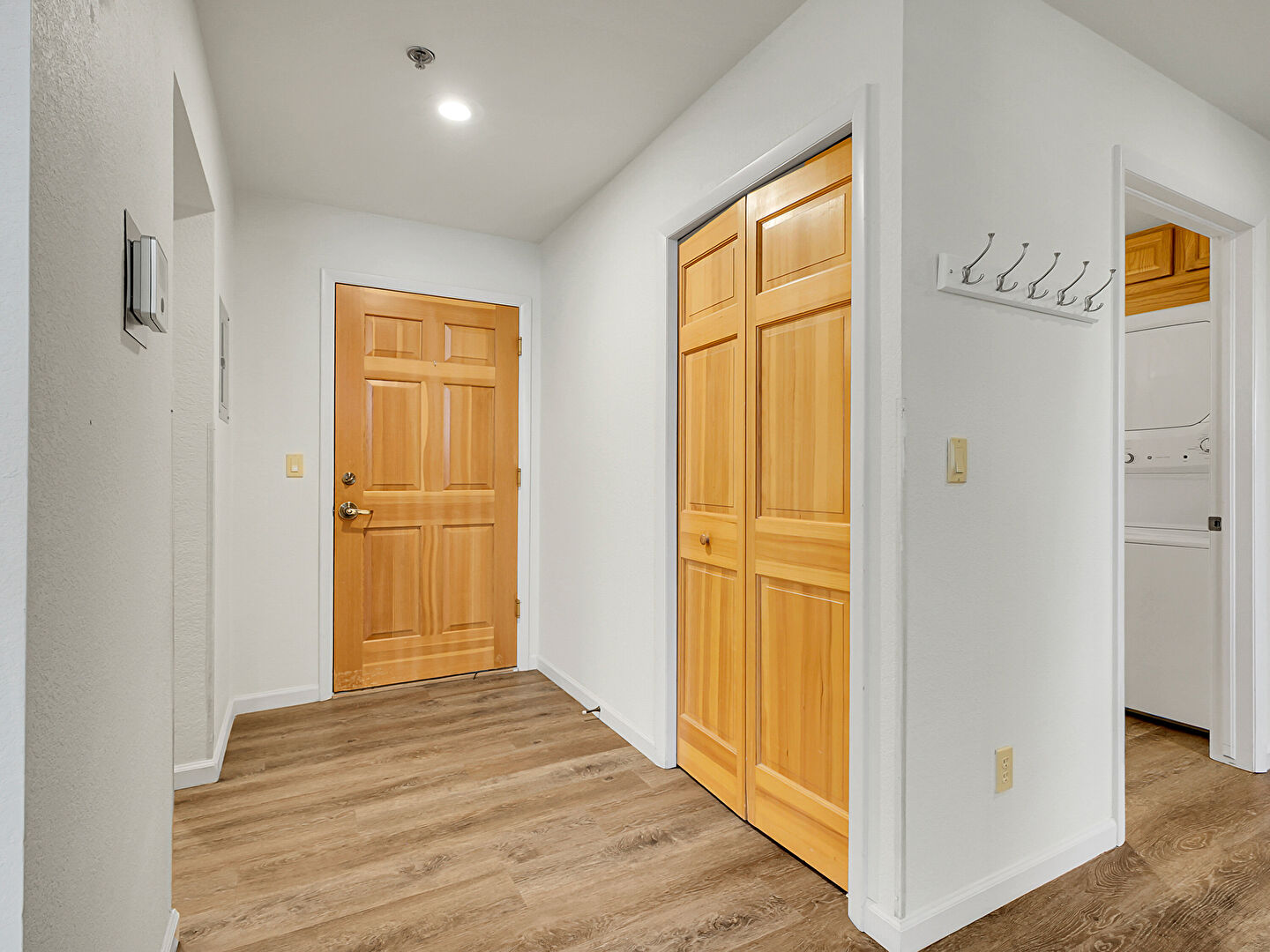 Hallway at 31719 Rocky Village Drive, Unit 401, Evergreen, CO 80439, listed by Jenna and Patrick McMenaman
