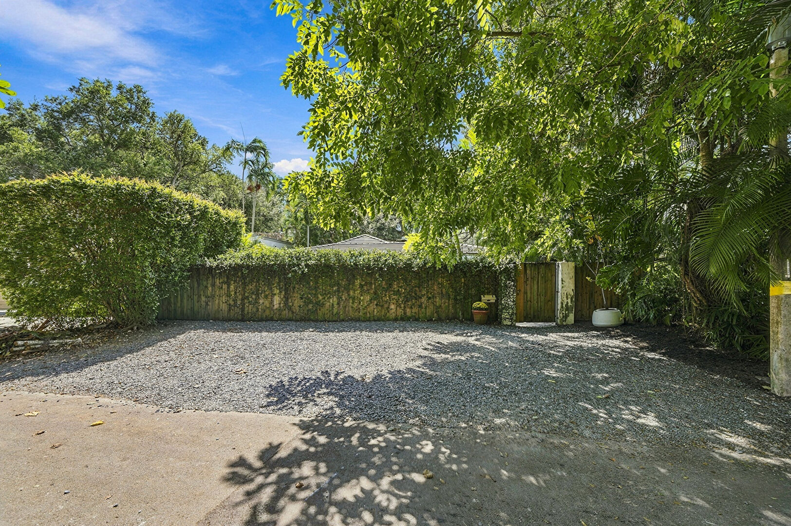 Yard at 4140 Pamona Avenue, Miami, FL 33133, listed by Frances Bertot