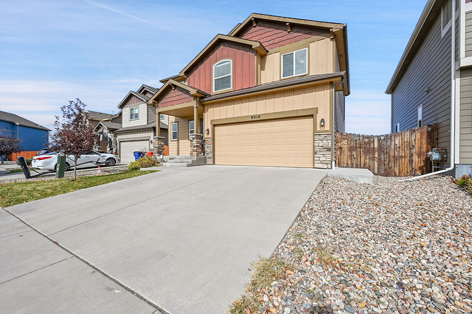 Front at 9910 Silver Stirrup Drive, Colorado Springs, CO 80925, listed by Taylor Haas