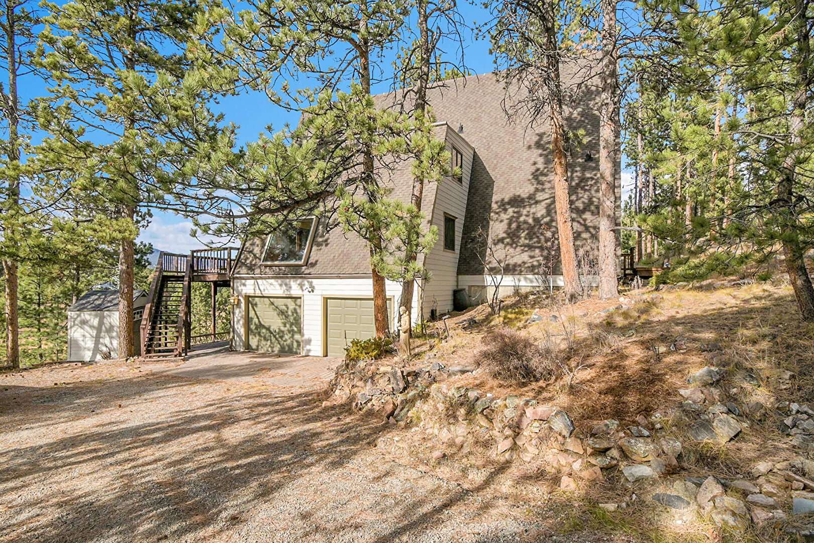 Property Exterior at 28195 Cragmont Drive, Evergreen, CO 80439, listed by Sandra Bosworth
