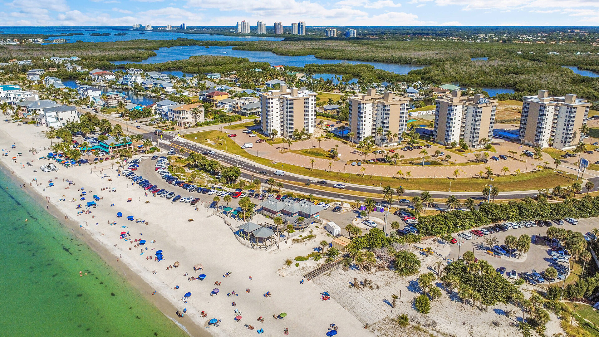 Aerial View at 5700 Bonita Beach Road Southwest, Unit 807, Bonita Springs, FL 34134, listed by Brett Crume