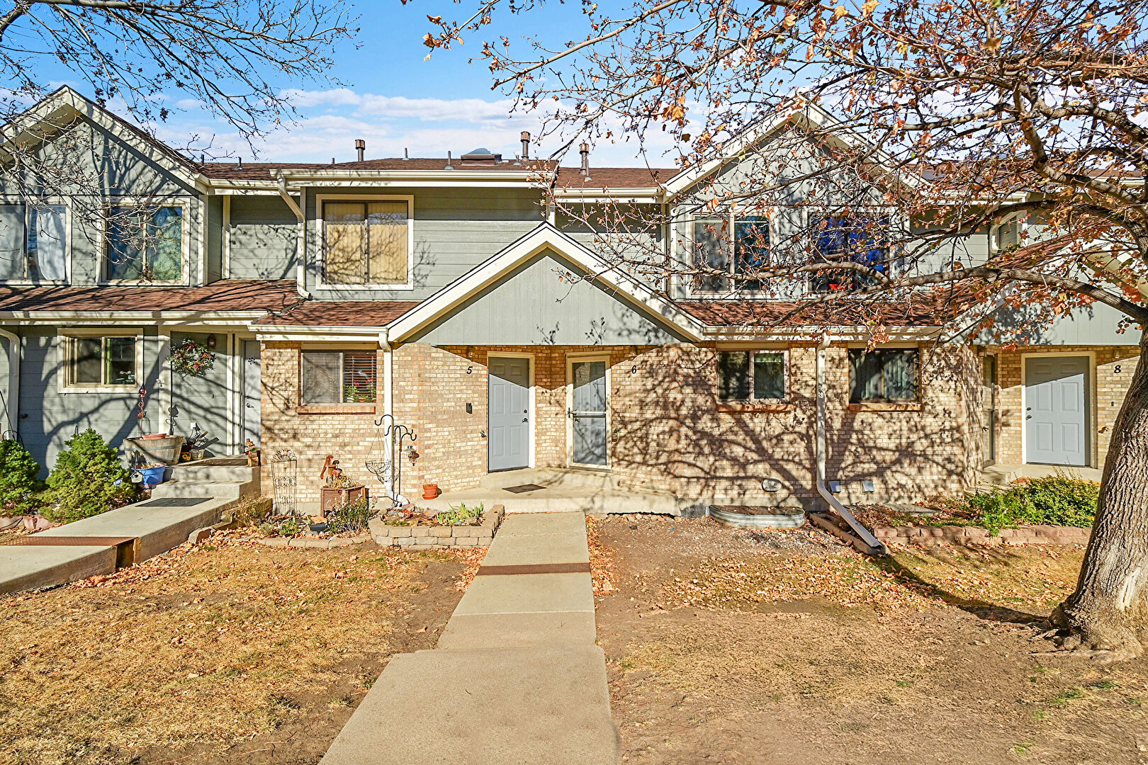 Front at 8743 West Cornell Avenue, Unit #6, Lakewood, CO 80227, listed by Taylor Haas