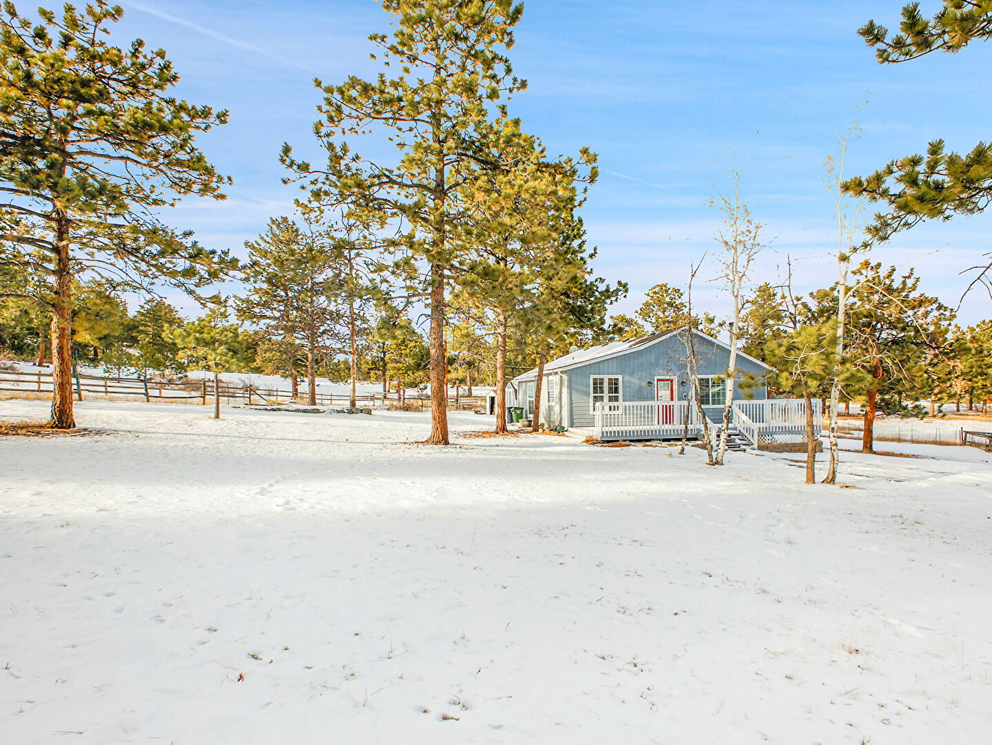 Yard at 99 Mohawk Trail, Pine, CO 80470, listed by Victoria Merchant