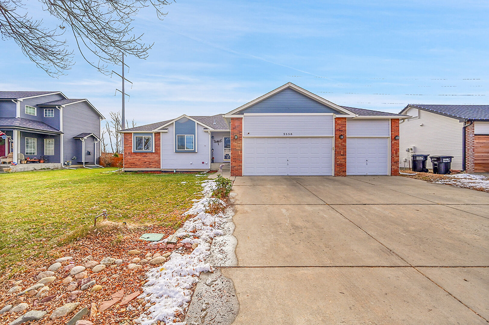 Front at 2558 Jarett Drive, Mead, CO 80542, listed by Jim de Steiguer