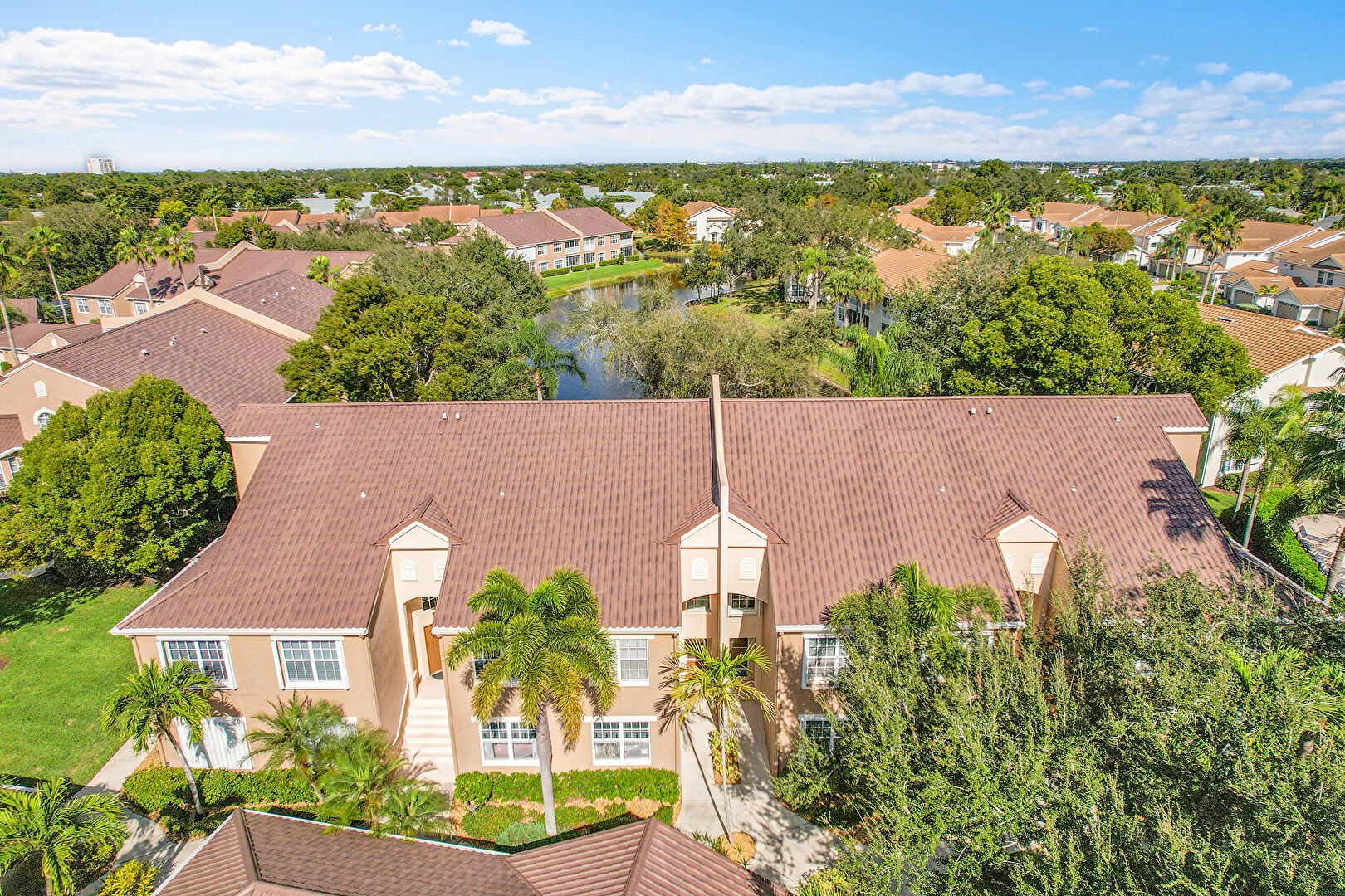 Aerial View at 14581 Daffodil Drive, 2106, Fort Myers, FL 33919, listed by Betty Leathers