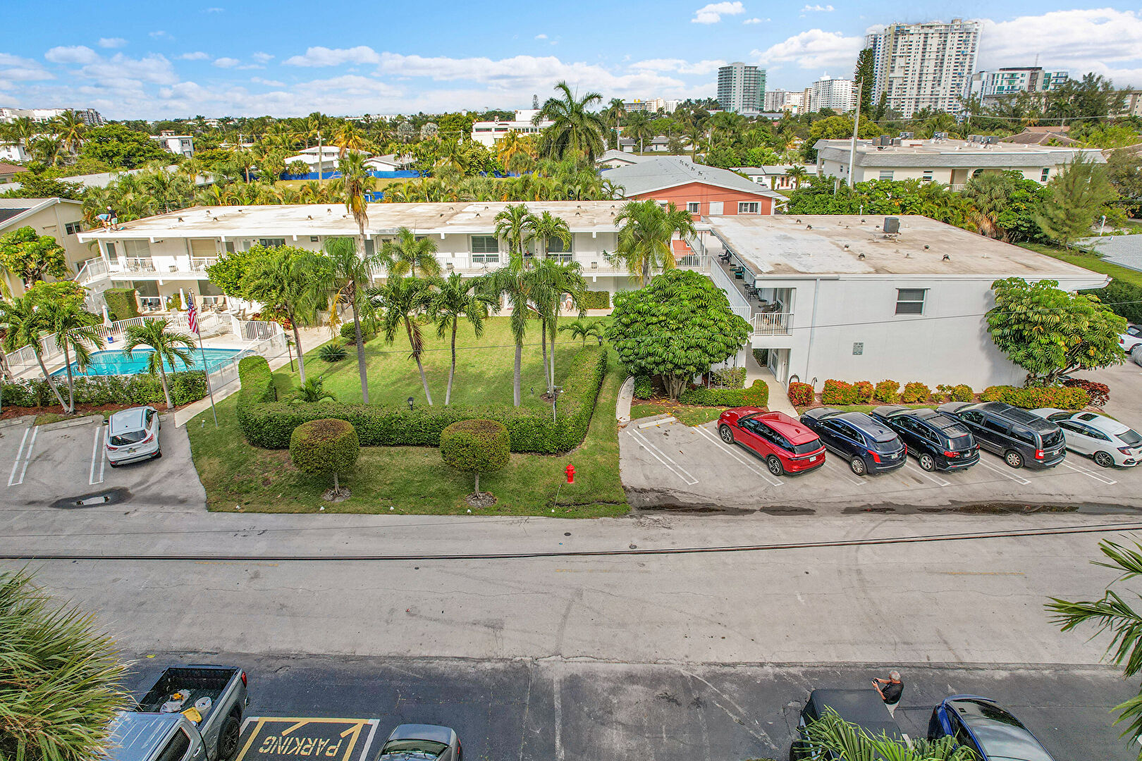 Aerial View at 3215 Southeast 10th Street, 102, Pompano Beach, FL 33062, listed by Rachael Barach
