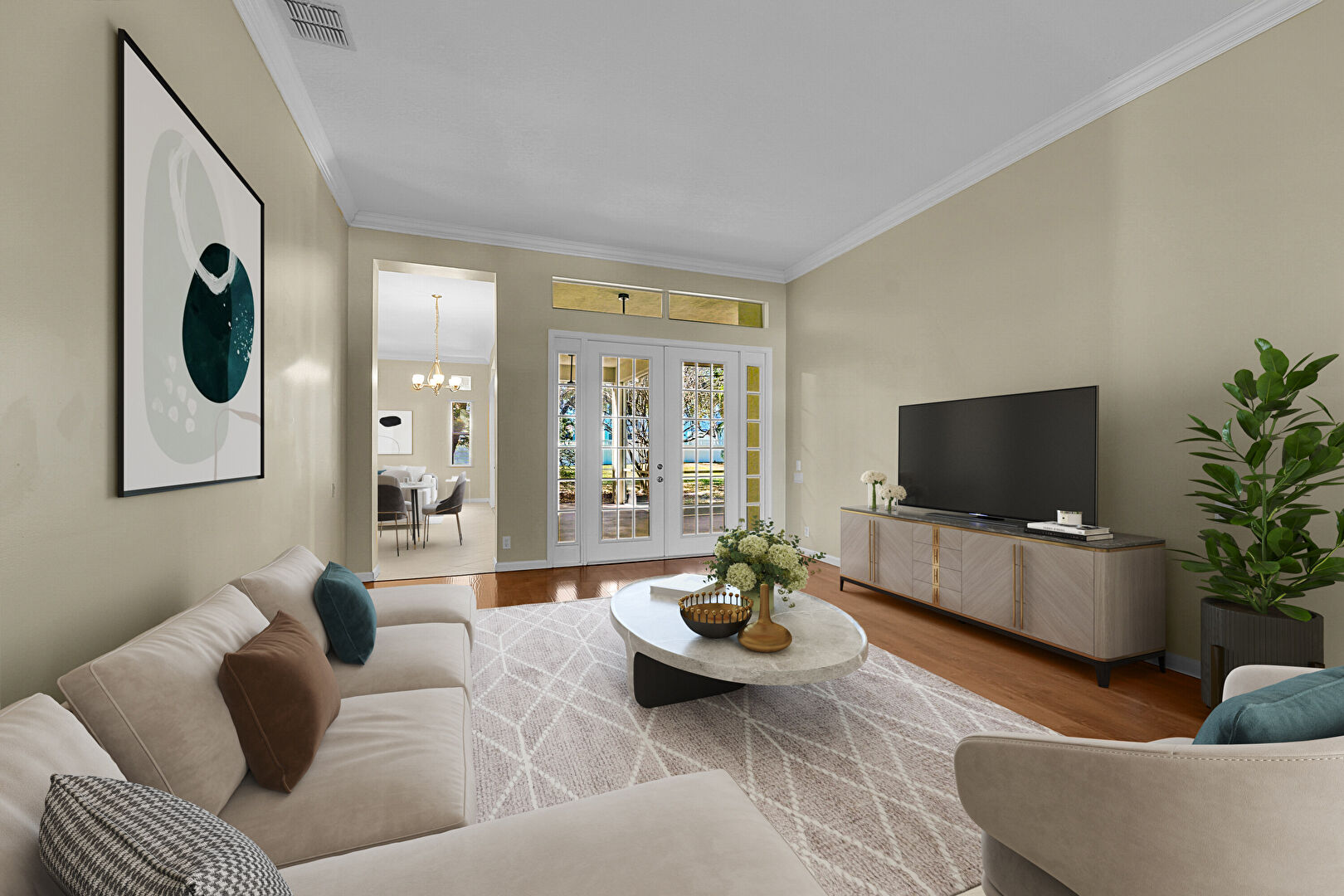 Living Room at 211 Northwest Pleasant Grove Way, Port St. Lucie, FL 34986, listed by Anna Schramke, MLS ID: RX-11150964