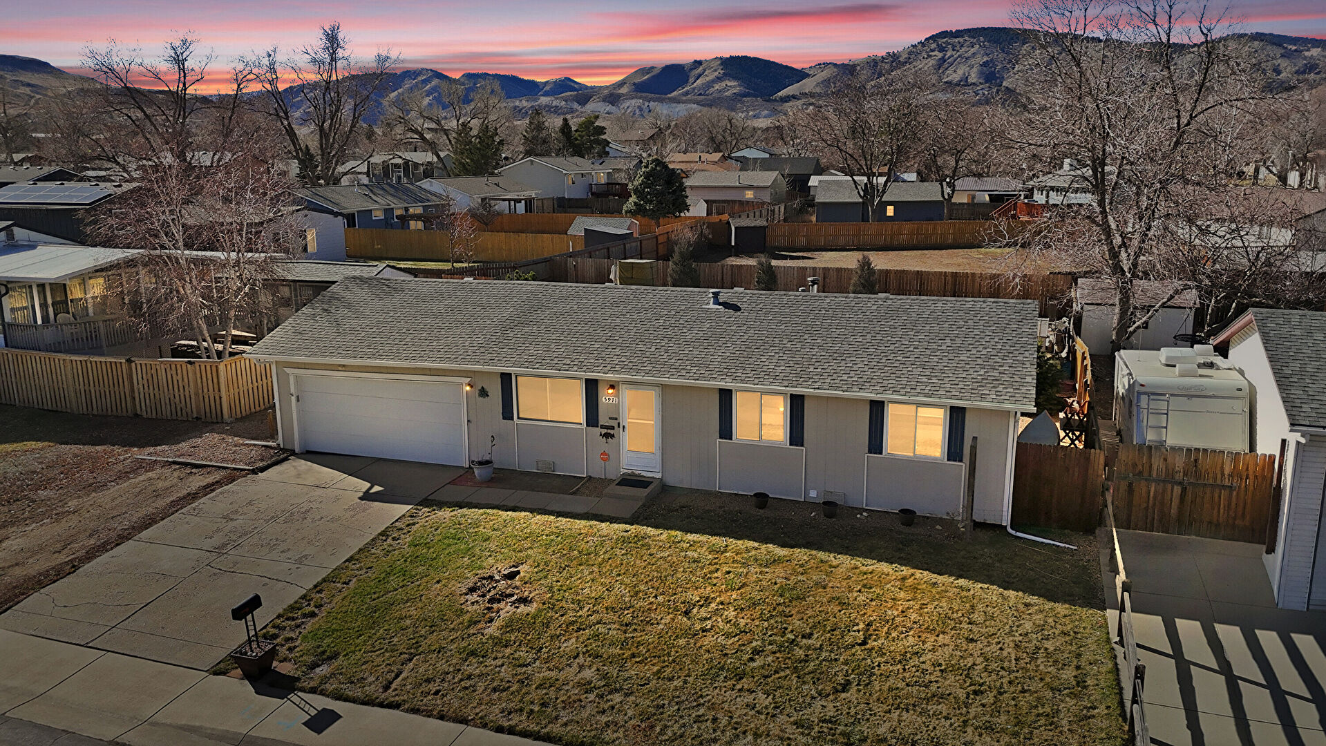 Aerial View at 5971 Crestone St, Golden, CO 80403, listed by Brandon Svitak