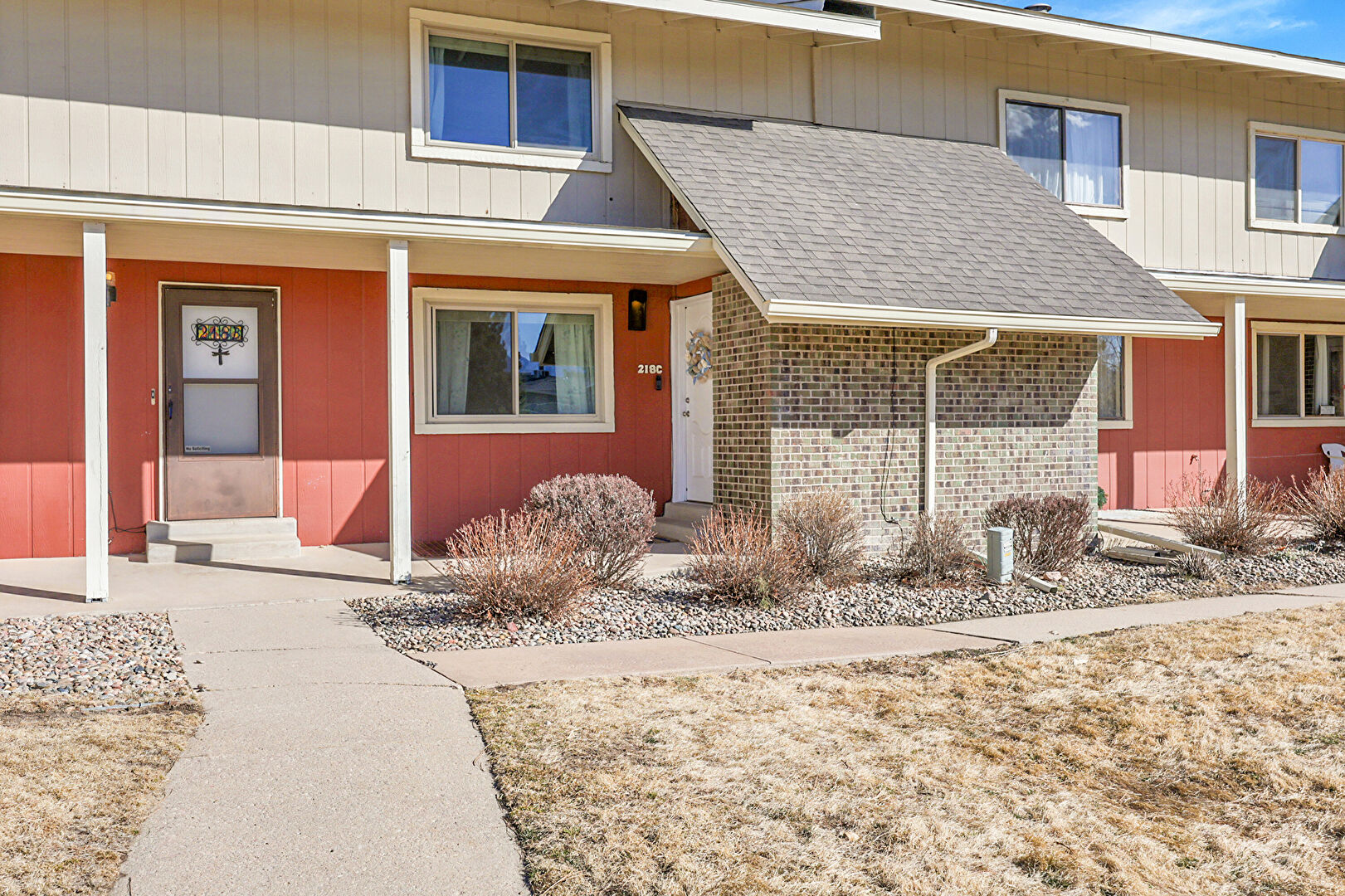 Front at 218 West Rockrimmon Boulevard, Unit C, Colorado Springs, CO 80919, listed by Theresa Wilson
