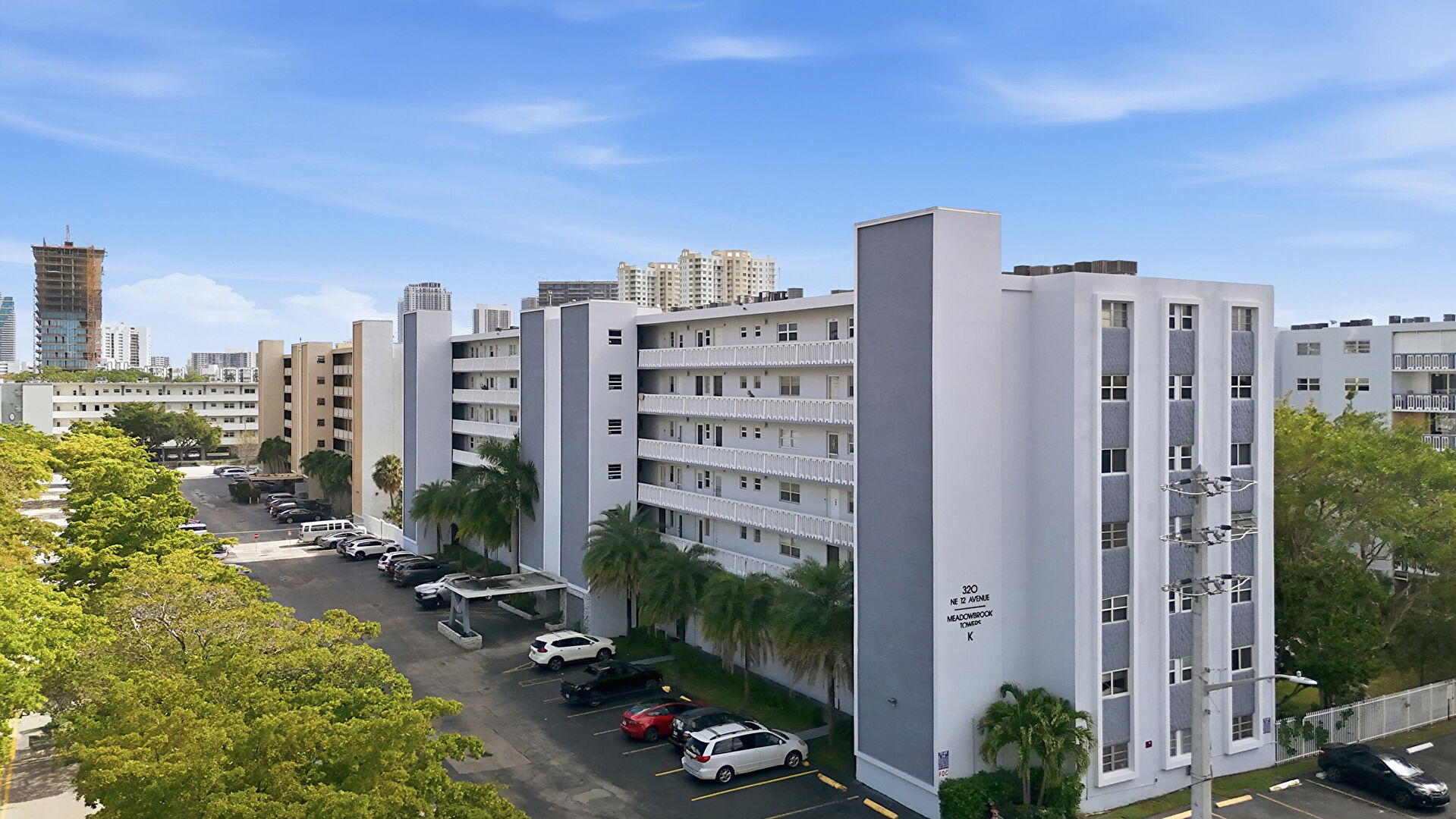Front at 320 Northeast 12th Avenue, Unit 503, Hallandale Beach, FL 33009, listed by Laura Sanders