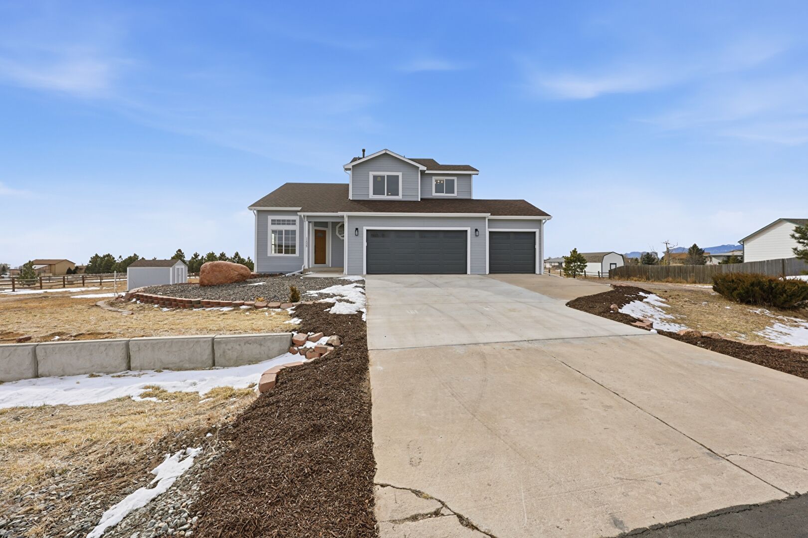 Front at 11525 Red Lodge Road, Falcon, CO 80831, listed by Amanda Moss