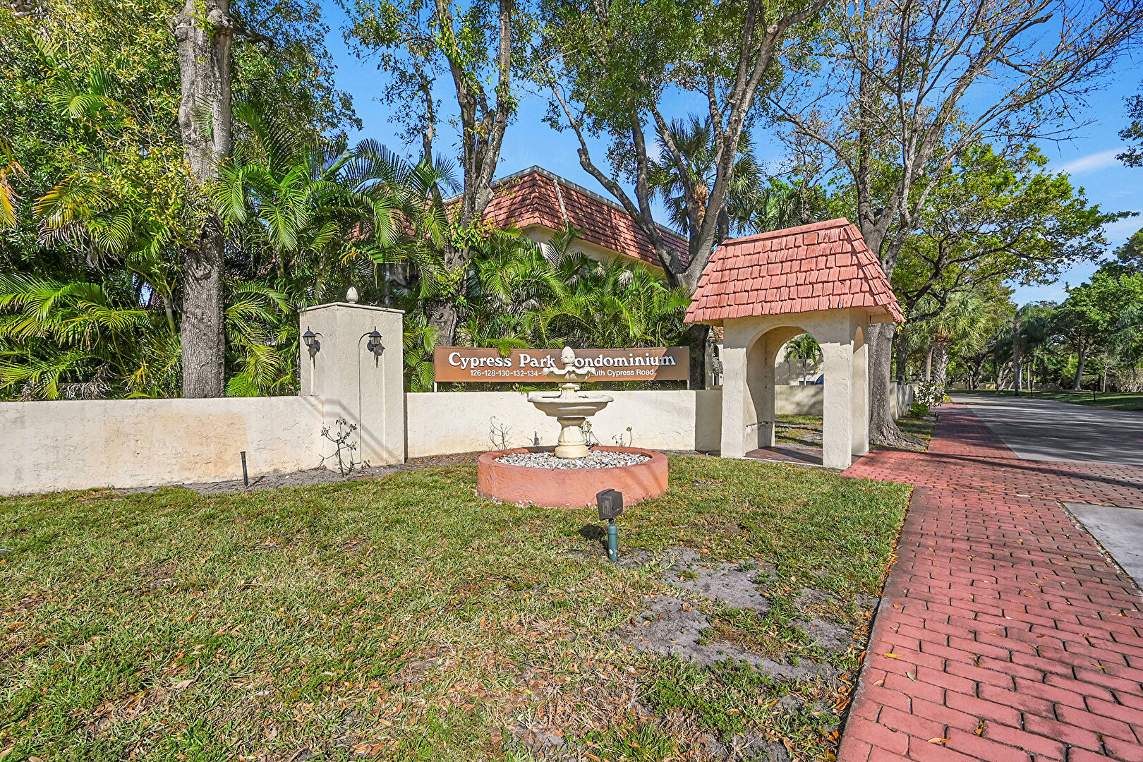 Community Sign at 138 South Cypress Road, #214, Pompano Beach, FL 33060, listed by Rachael Barach
