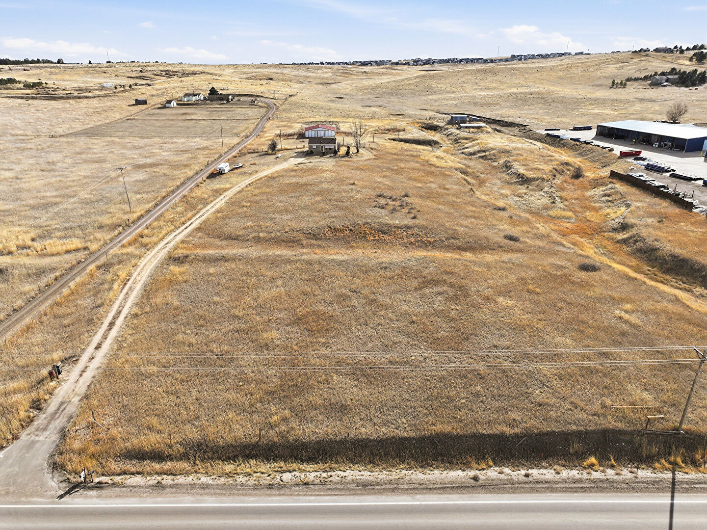 Aerial View at 1240 County Road 166, Elizabeth, CO 80107, listed by Jennifer Blandon