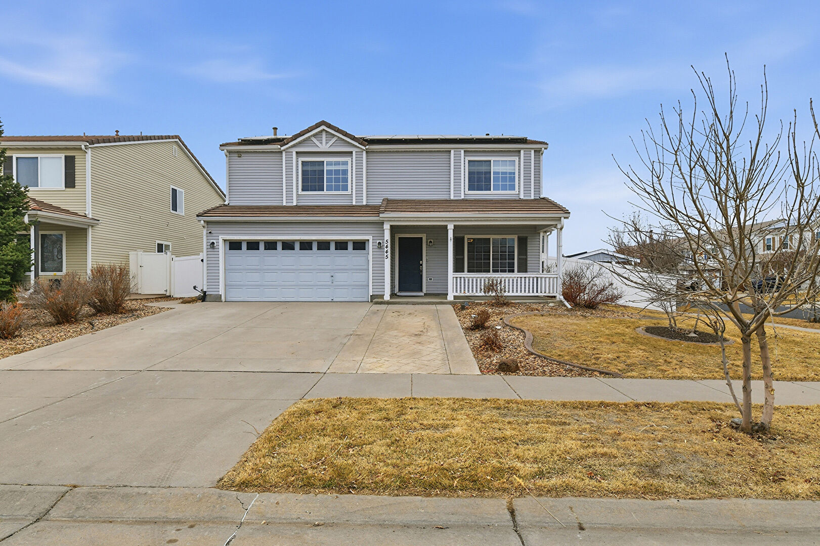 Front at 5445 Perth Court, Denver, CO 80249, listed by Steven Karides, MLS ID: 9561589