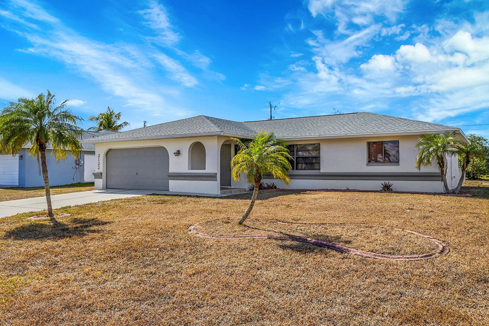 Front at 2122 Southwest Santa Barbara Place, Cape Coral, FL 33991, listed by Brett Ellis