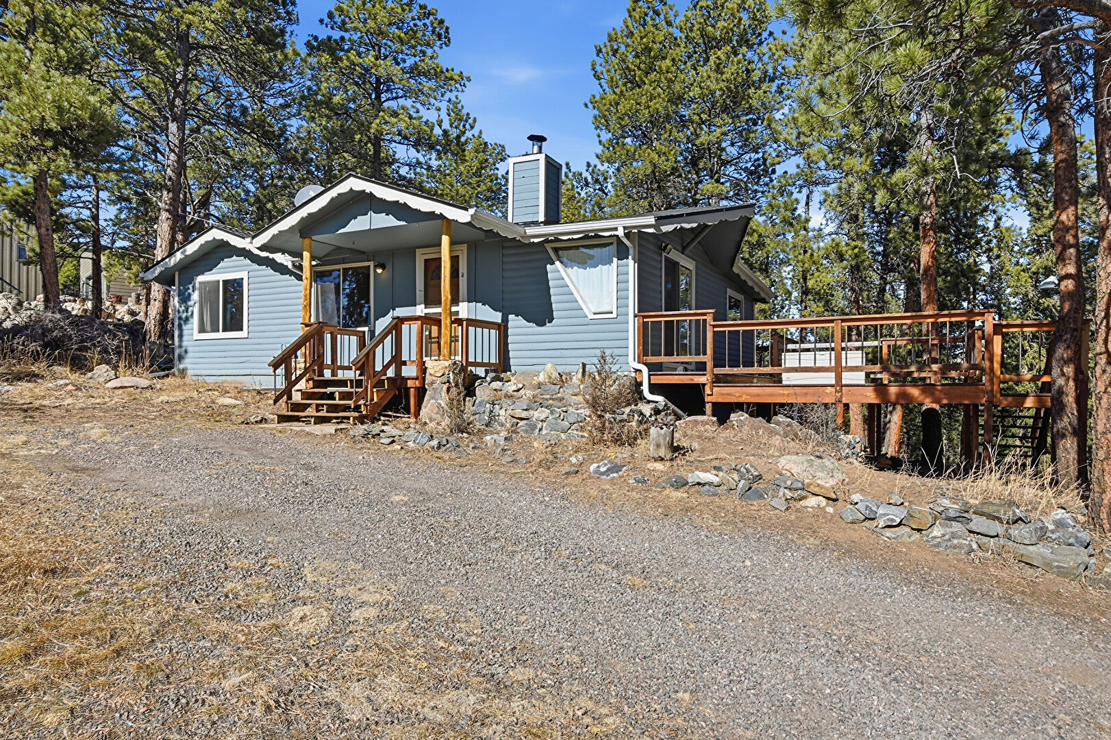 Front at 77 Catamount Lane, Bailey, CO 80421, listed by Leigh Ann Jordan