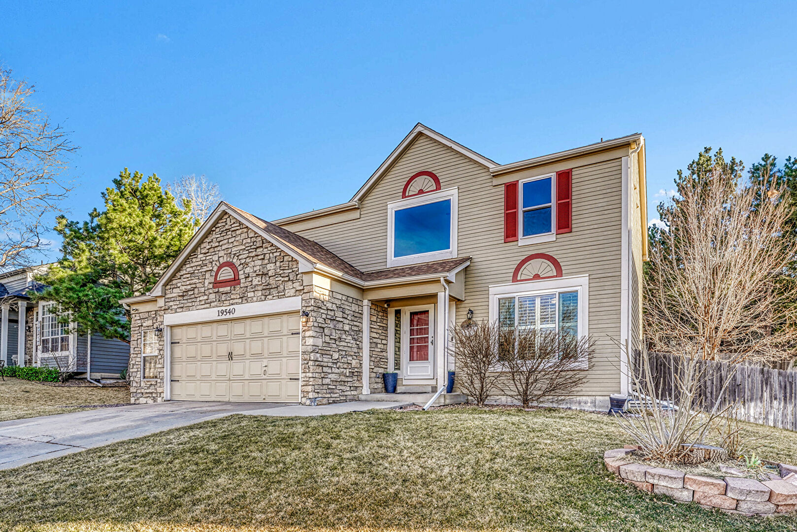 Front at 19540 East Crestridge Circle, Centennial, CO 80015, listed by Tatyana Sturm