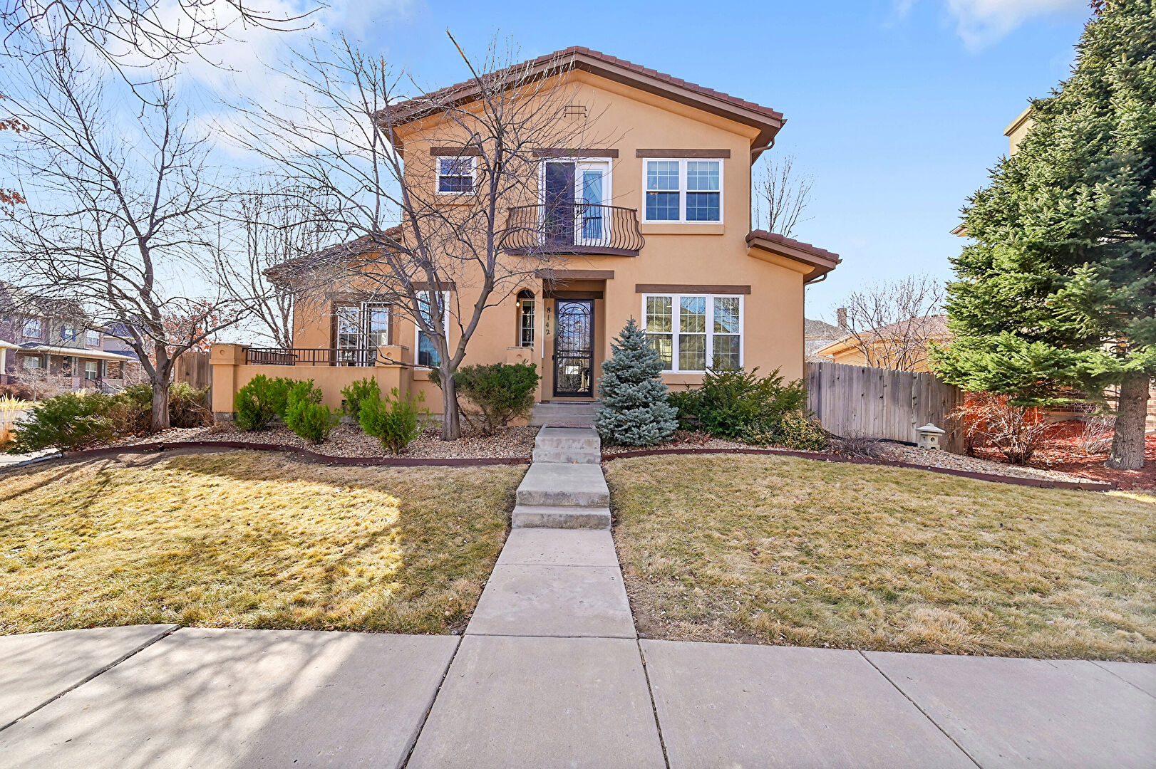 Front at 8142 East 8th Place, Denver, CO 80230, listed by Wei Lin