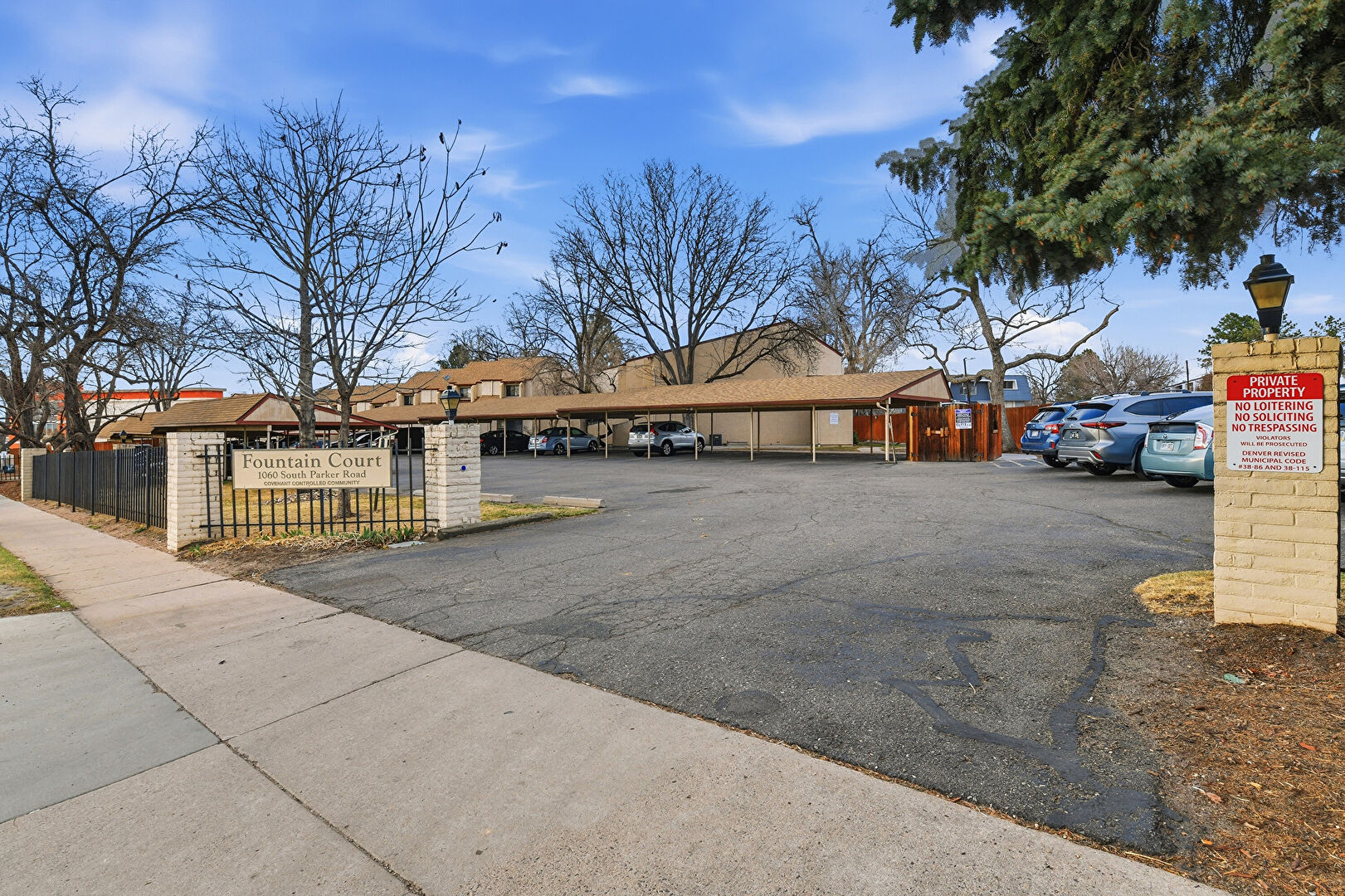 Front at 1060 South Parker Road, #27, Denver, CO 80231, listed by Peter Pasque