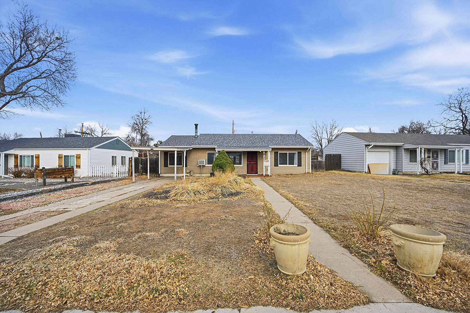 Front at 3032 South Flamingo Way, Denver, CO 80222, listed by Taylor Haas