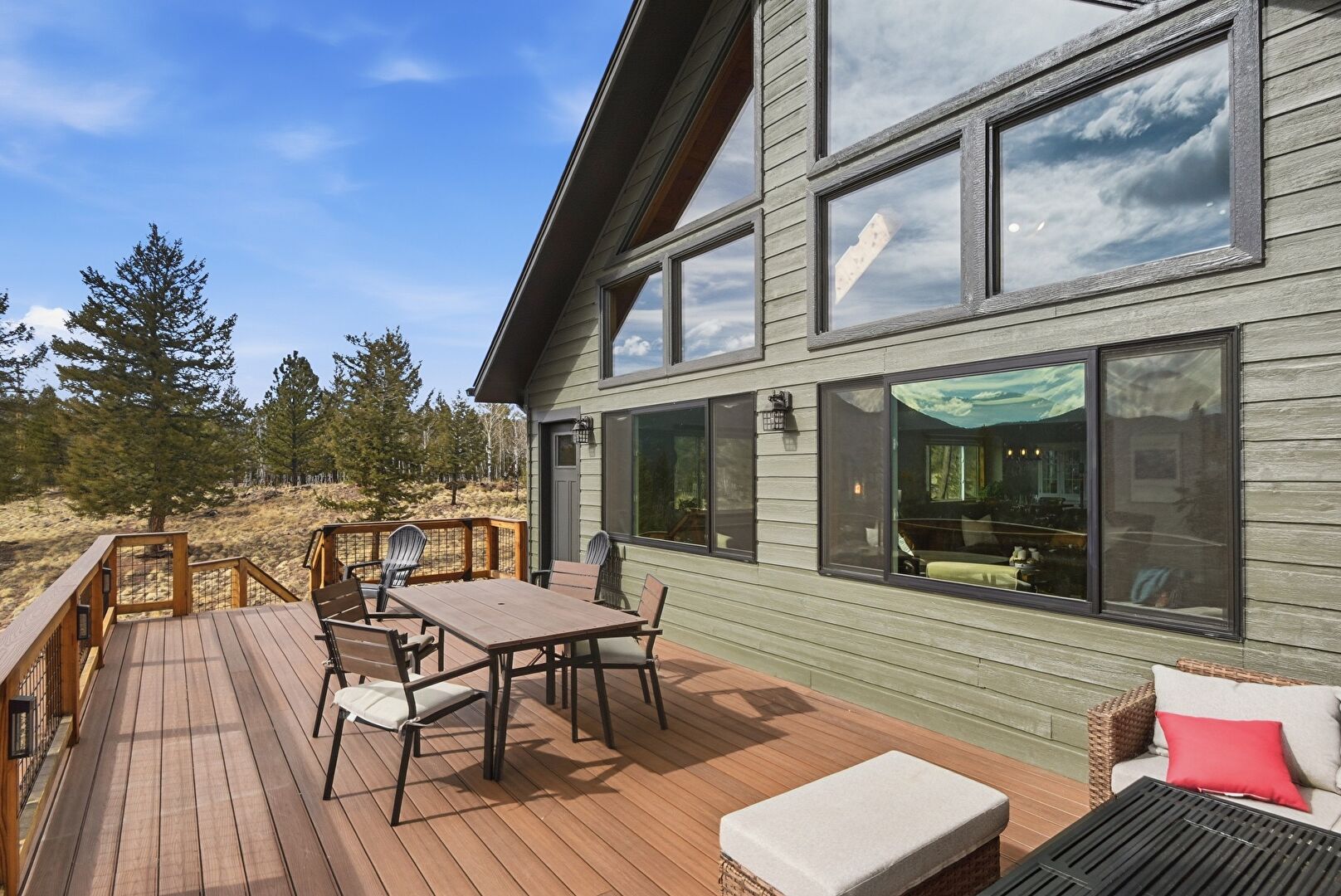 Deck at 1146 Tapadero Road, Bailey, CO 80421, listed by Jodi Dolph