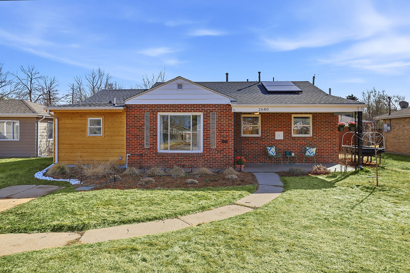 Front at 2680 Leyden Street, Denver, CO 80207, listed by Trish Kelly, MLS ID: 2379669