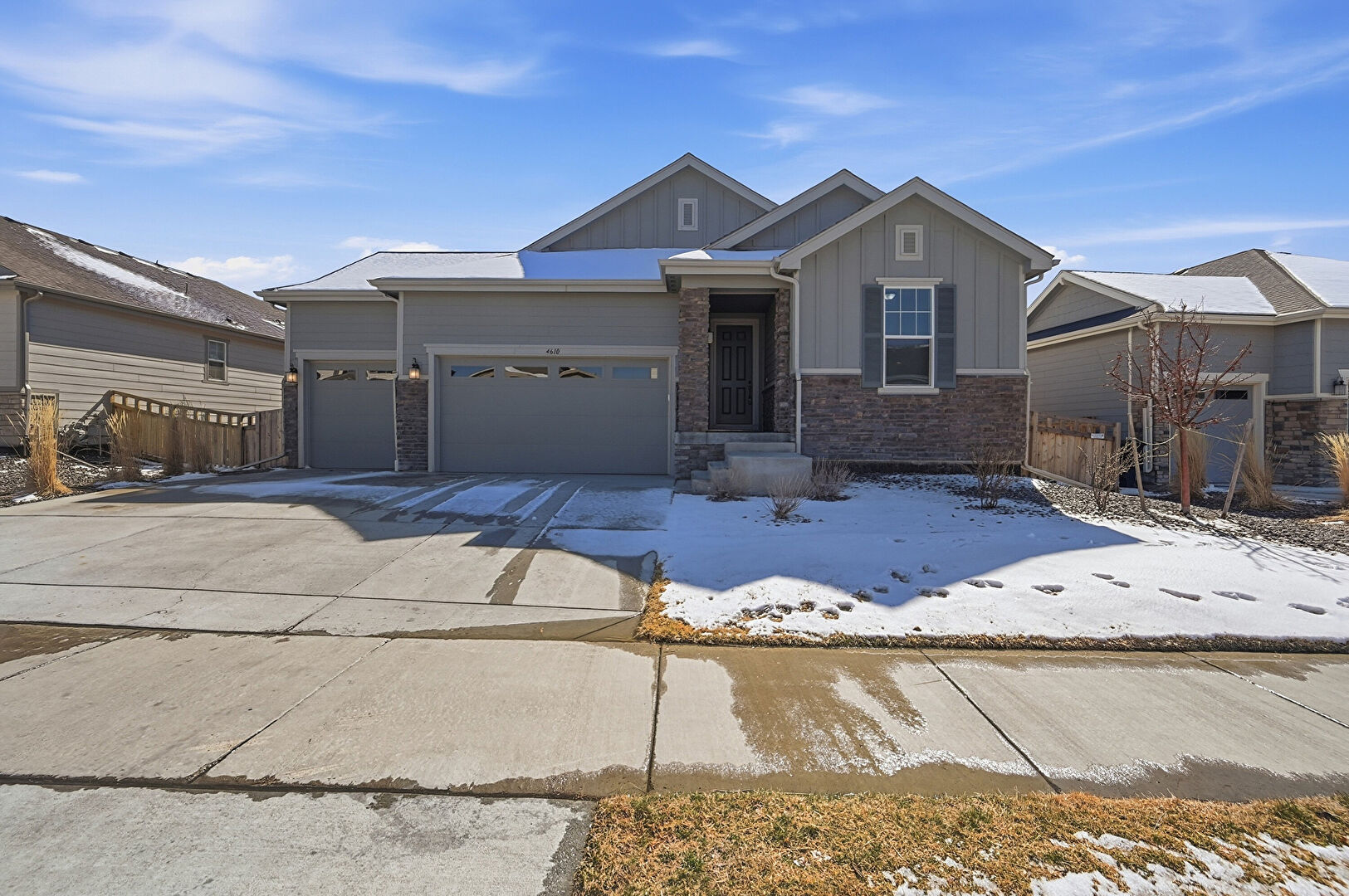 Front at 4610 Meadow Drive, Dacono, CO 80514, listed by Taylor Haas