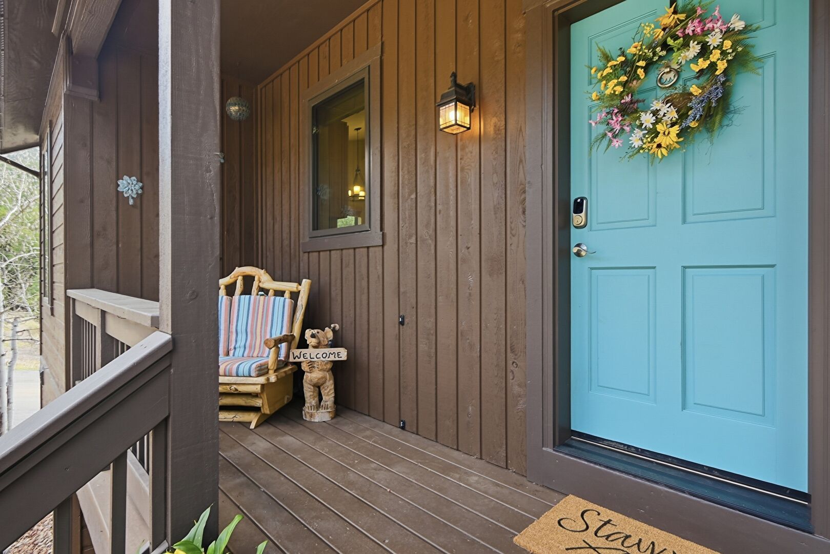 Exterior Entry at 26905 Mountain Park Road, Evergreen, CO 80439, listed by Jodi Dolph