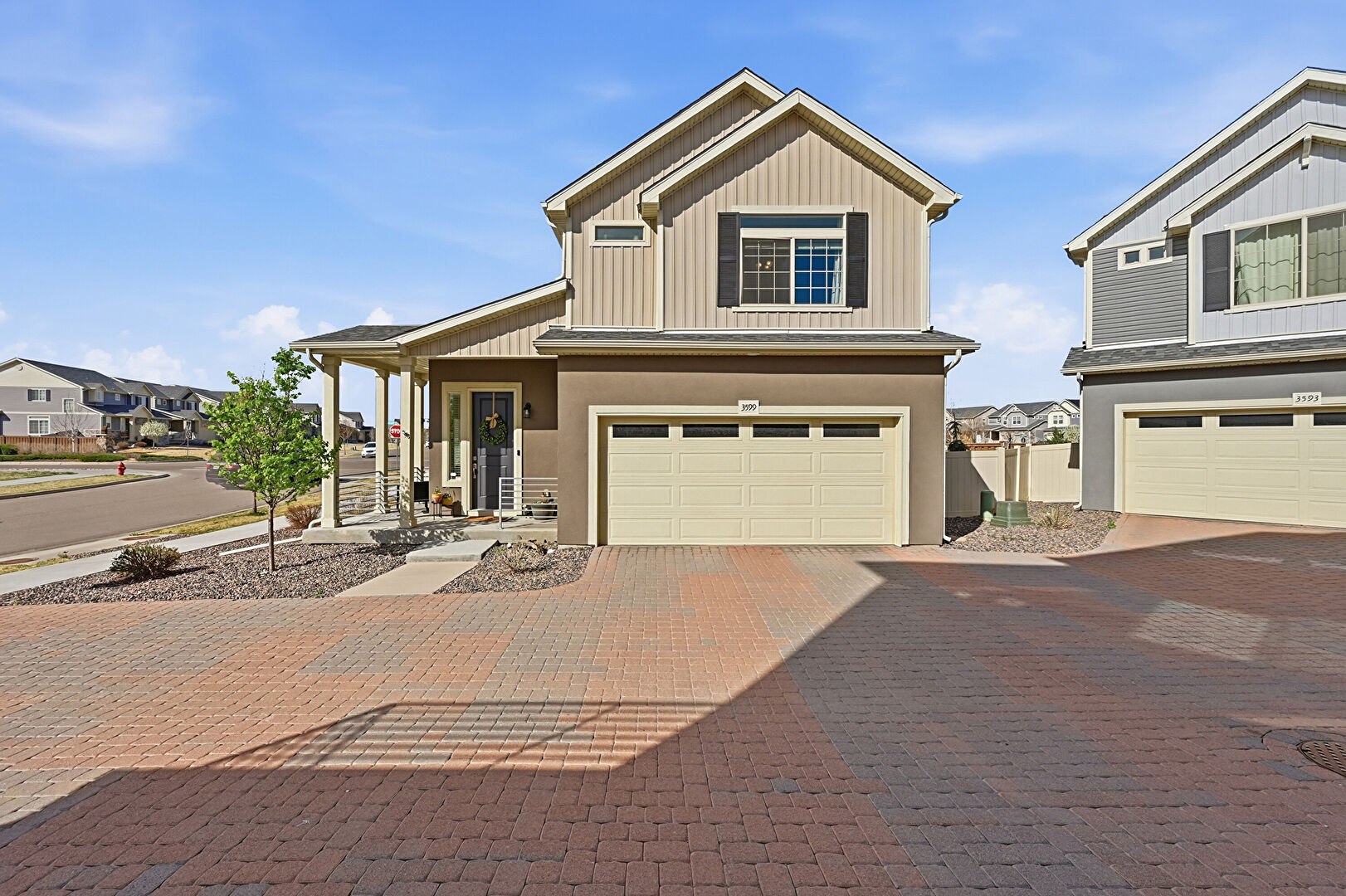 Front at 3599 Barkwood Drive, Johnstown, CO 80534, listed by Kimberly Poplawski