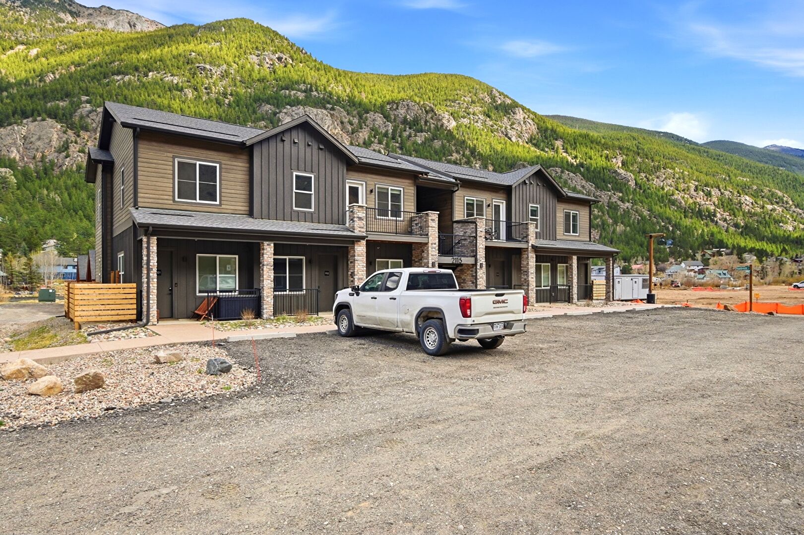 Front at 2115 Hummingbird Way, Unit 4-106, Georgetown, CO 80444, listed by Sandra Bosworth
